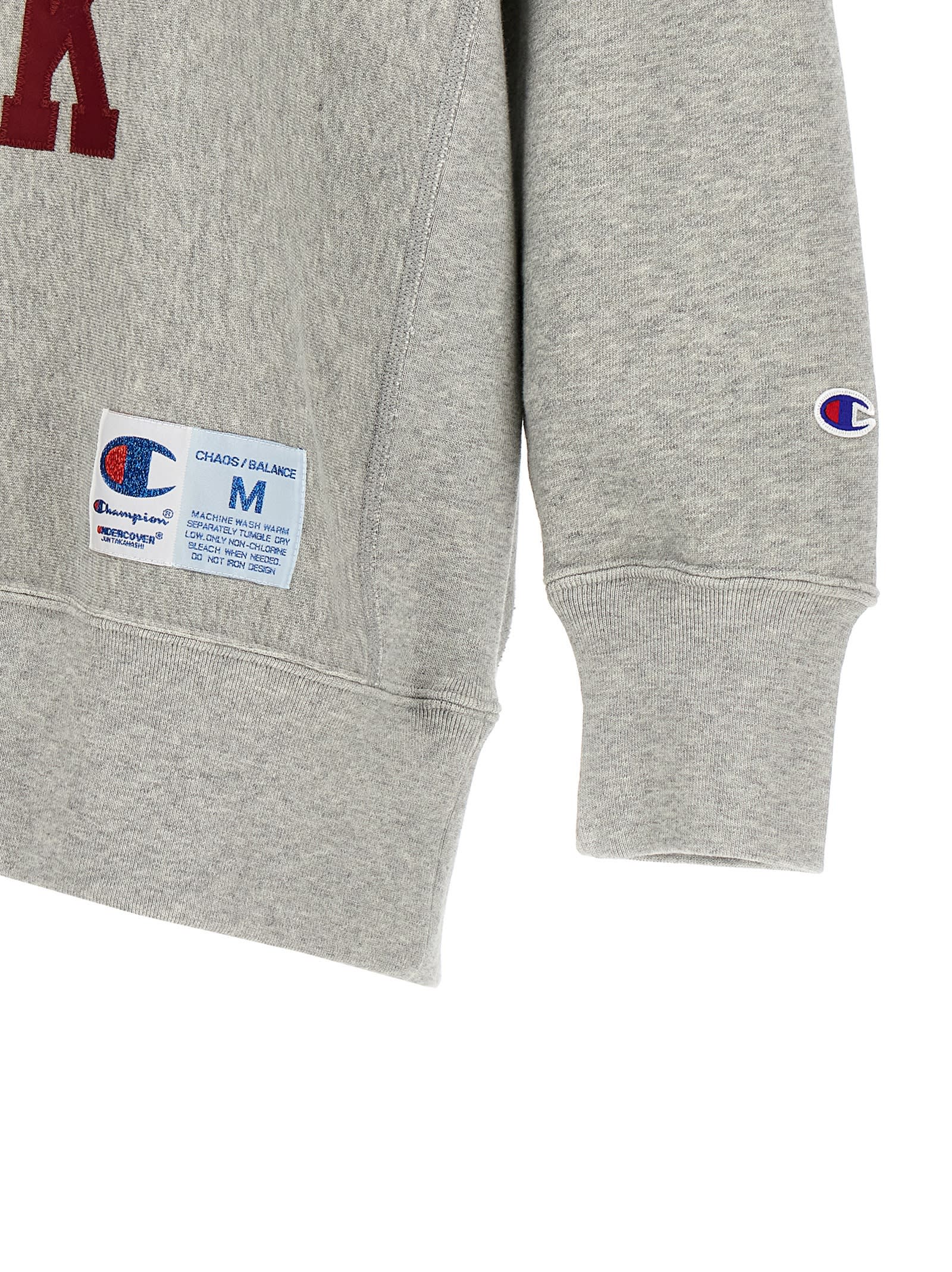 Undercover Champion Collaboration Crew Neck Sweatshirt In Gray