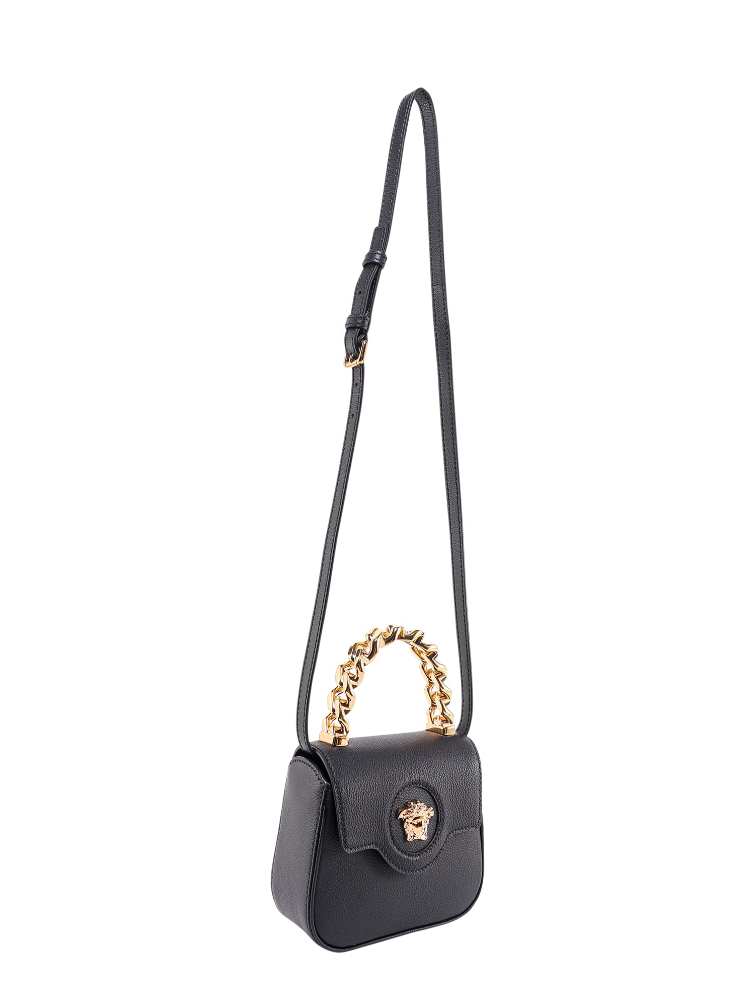 Shop Versace Handbag In Black