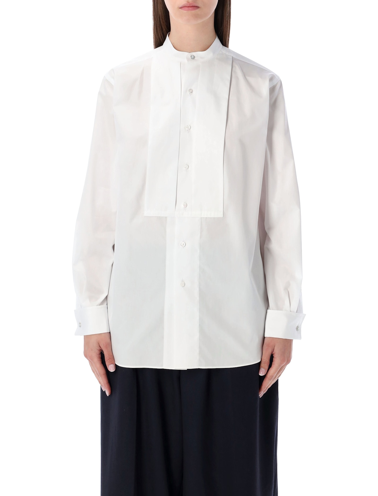 Ralph Lauren White Oversized Smocking Shirt In White