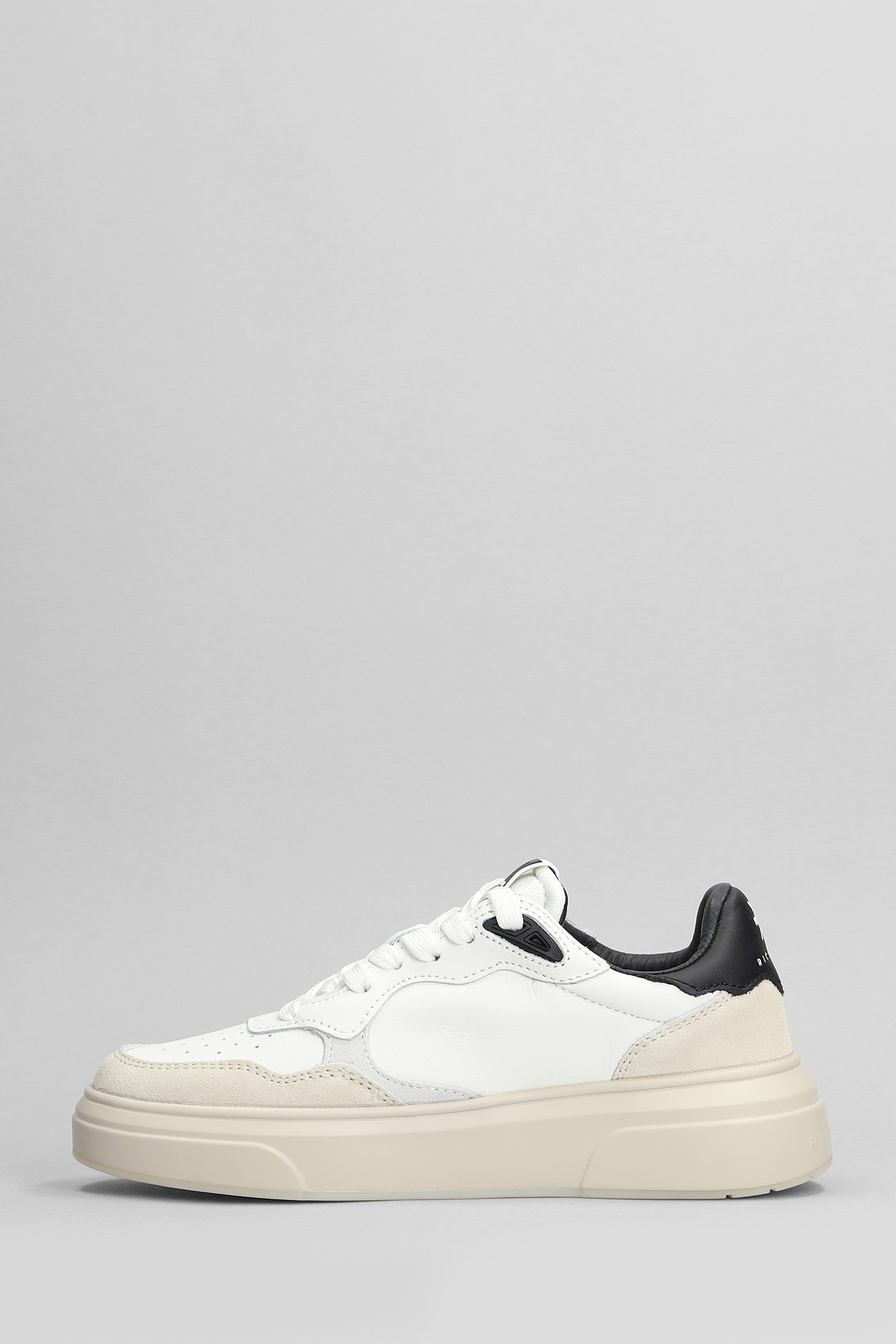 Shop John Richmond Sneakers In White Suede And Leather