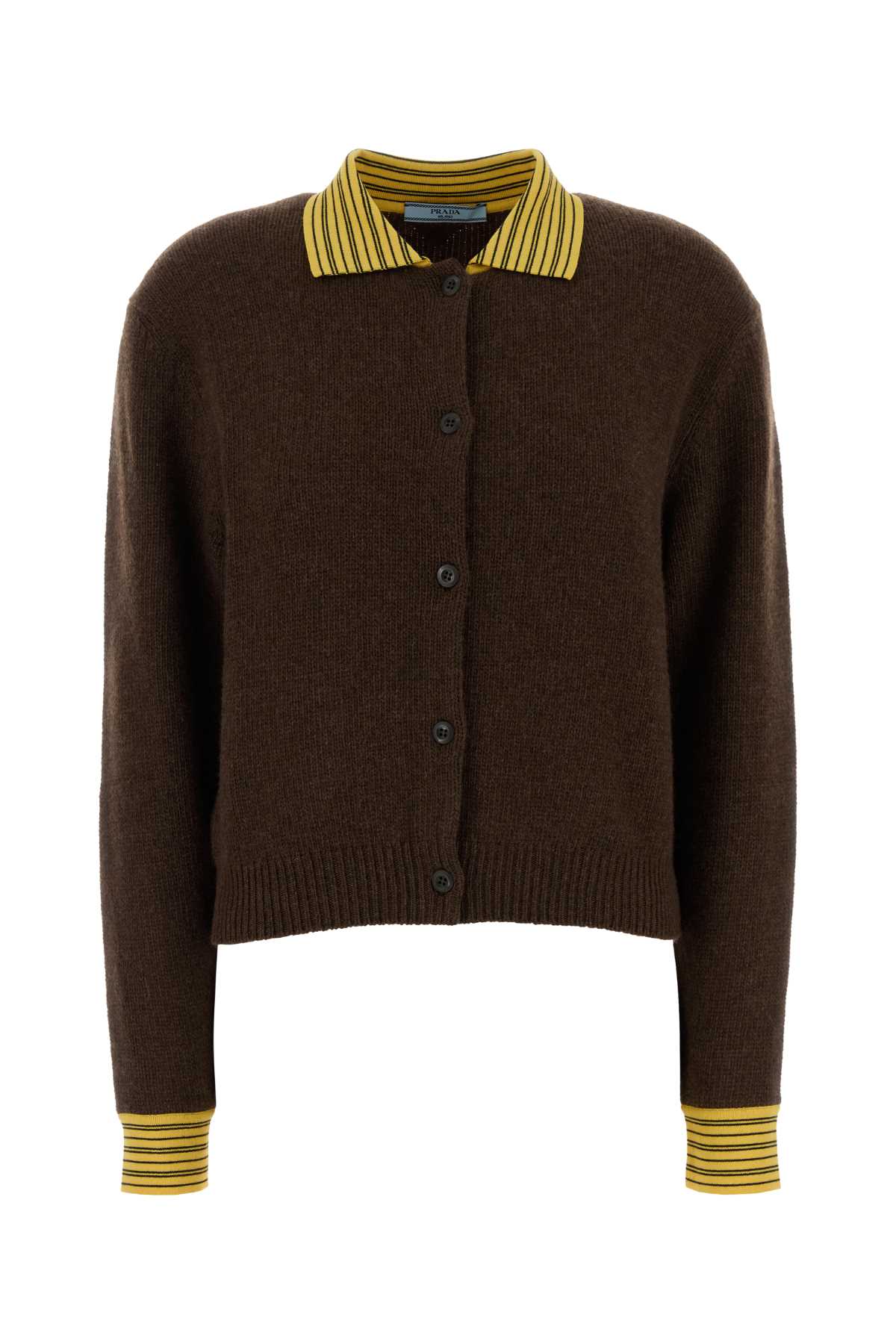 Prada Brown Cashmere Blend Cardigan