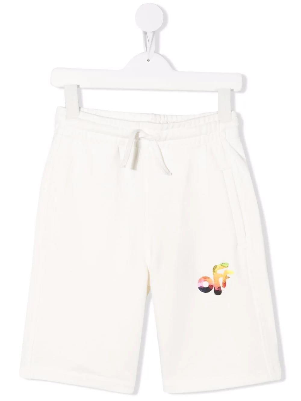Off-White Off Rounded Watercolor Withe Kids Sports Shorts