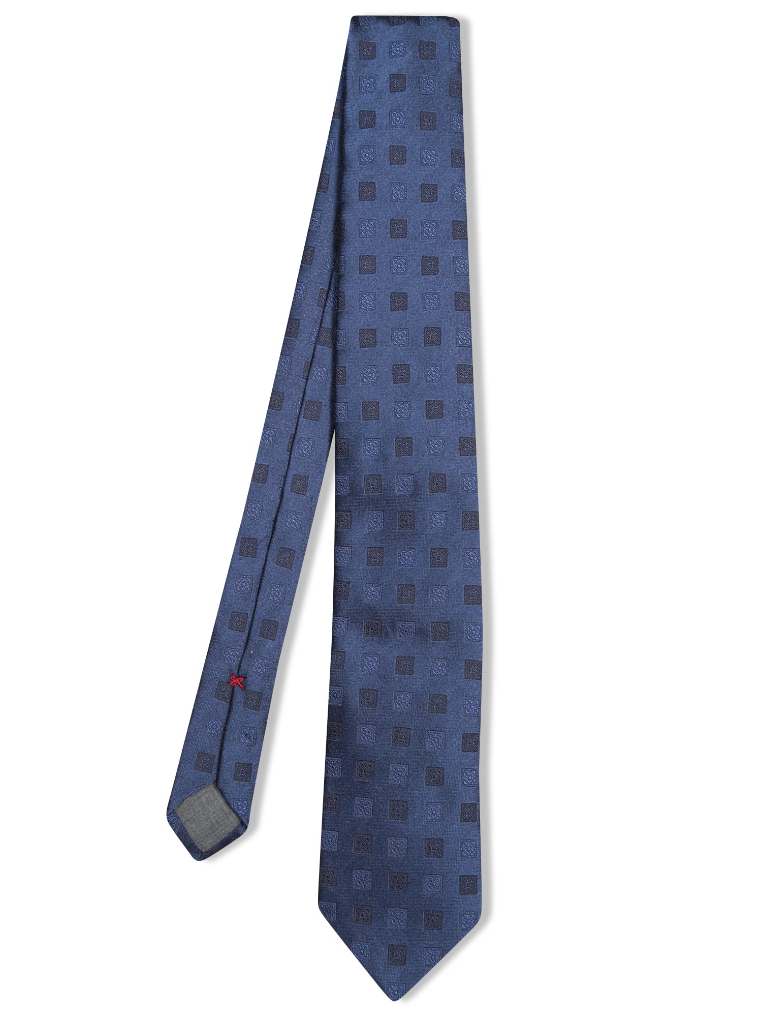 Dark Blue Geometric Tie