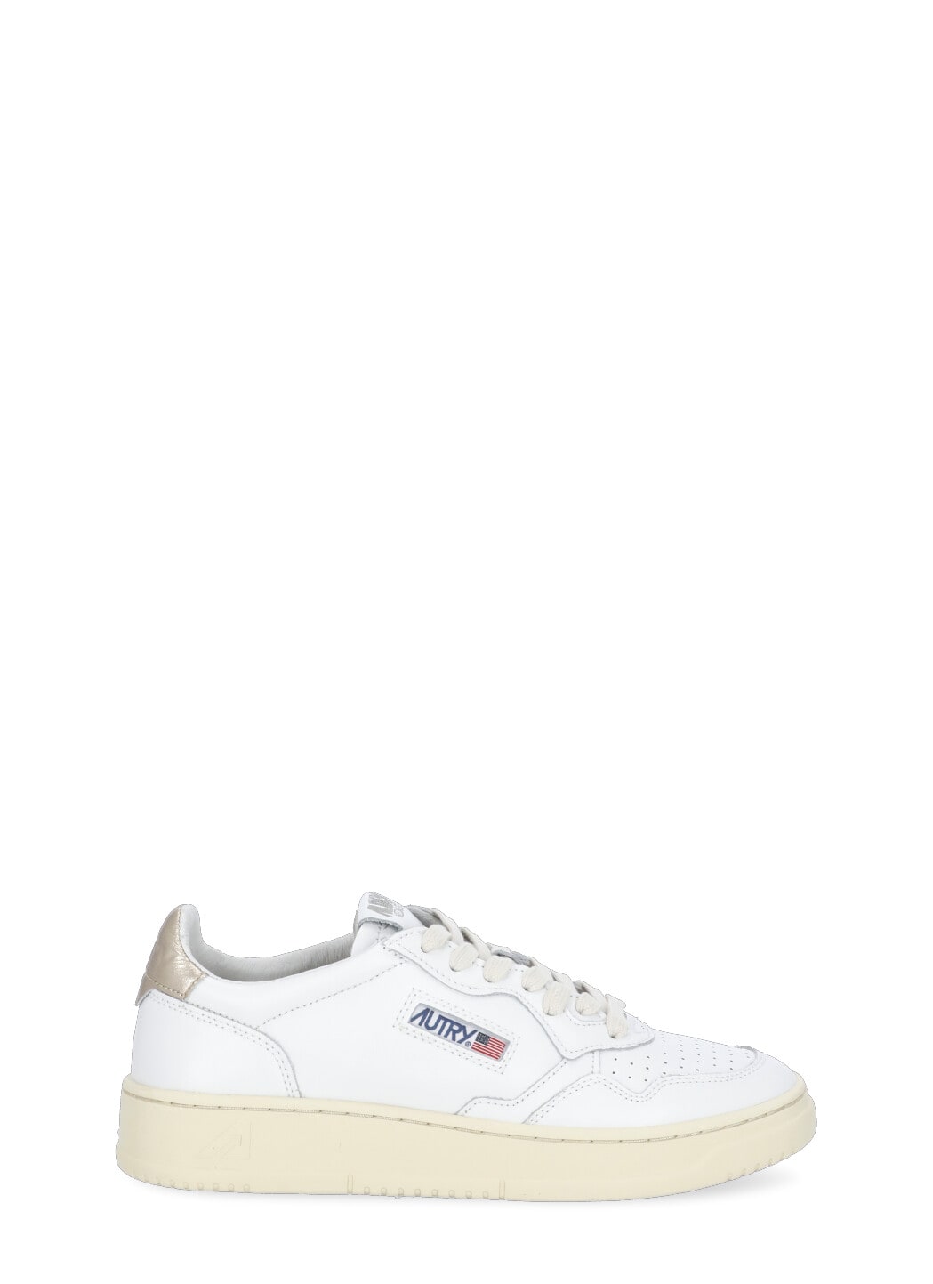 Shop Autry Medalist Leather Low-top Sneakers In White