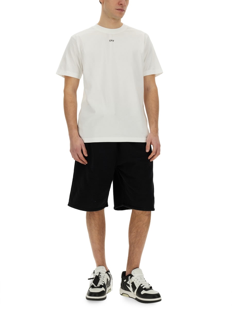 Shop Off-white T-shirt With Logo In White Blac