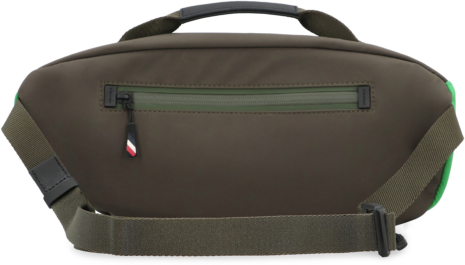 Moncler Nylon Belt Bag Leather Inserts In Green