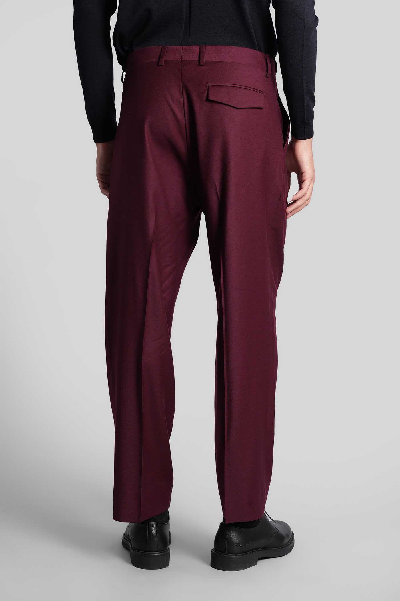 Costumein Vincent Pants In Bordeaux Wool In Burgundy