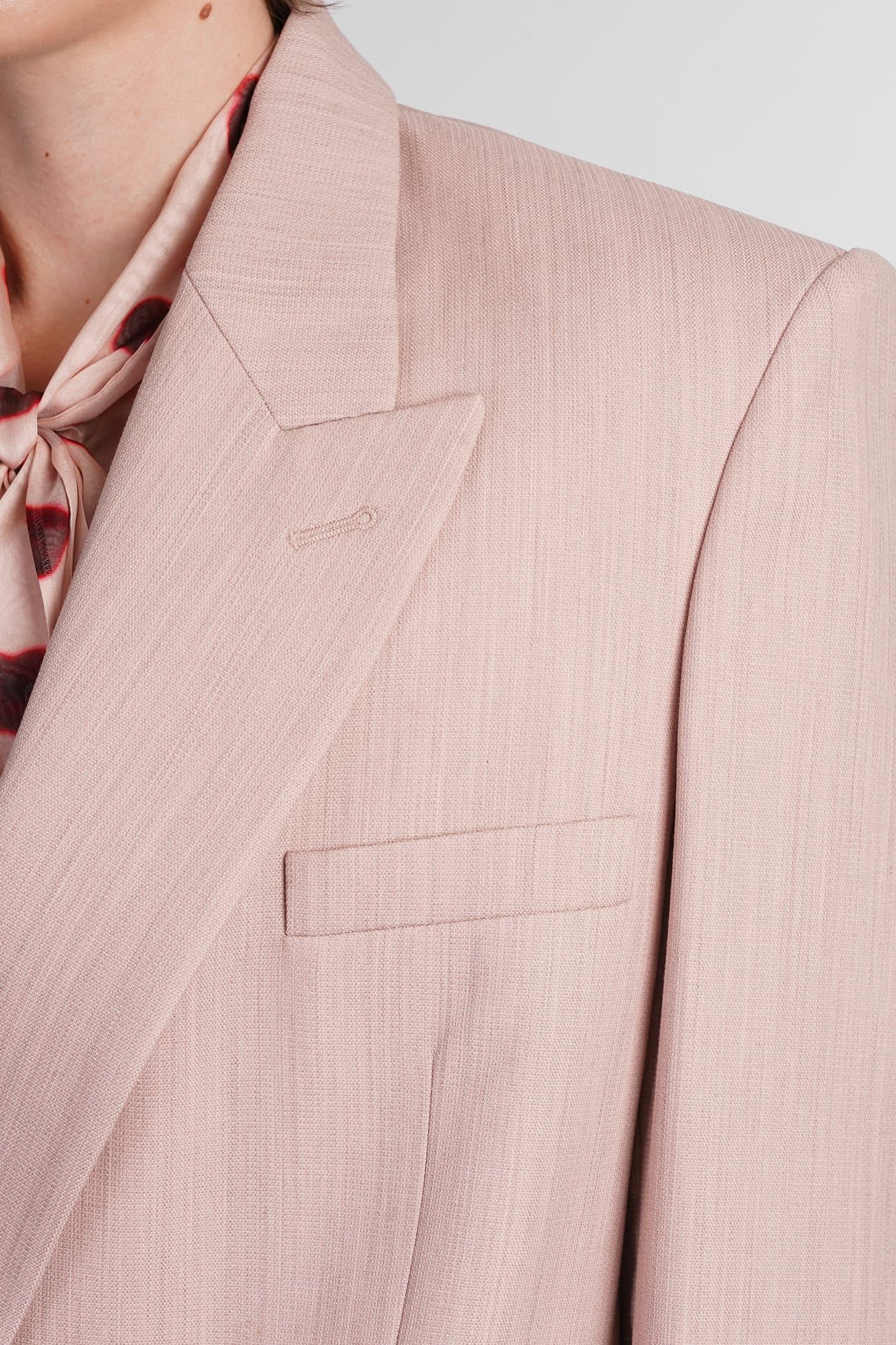 Shop Stella Mccartney Blazer In Rose-pink Wool