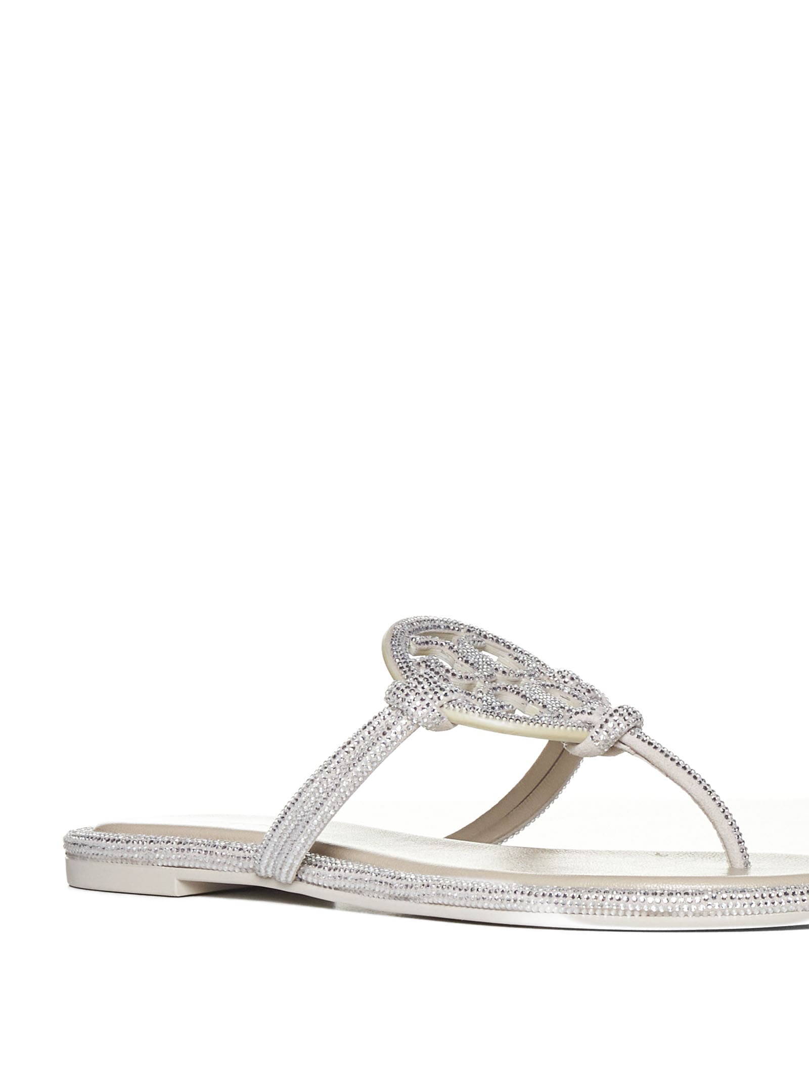 Shop Tory Burch Sandals In Stone Gray