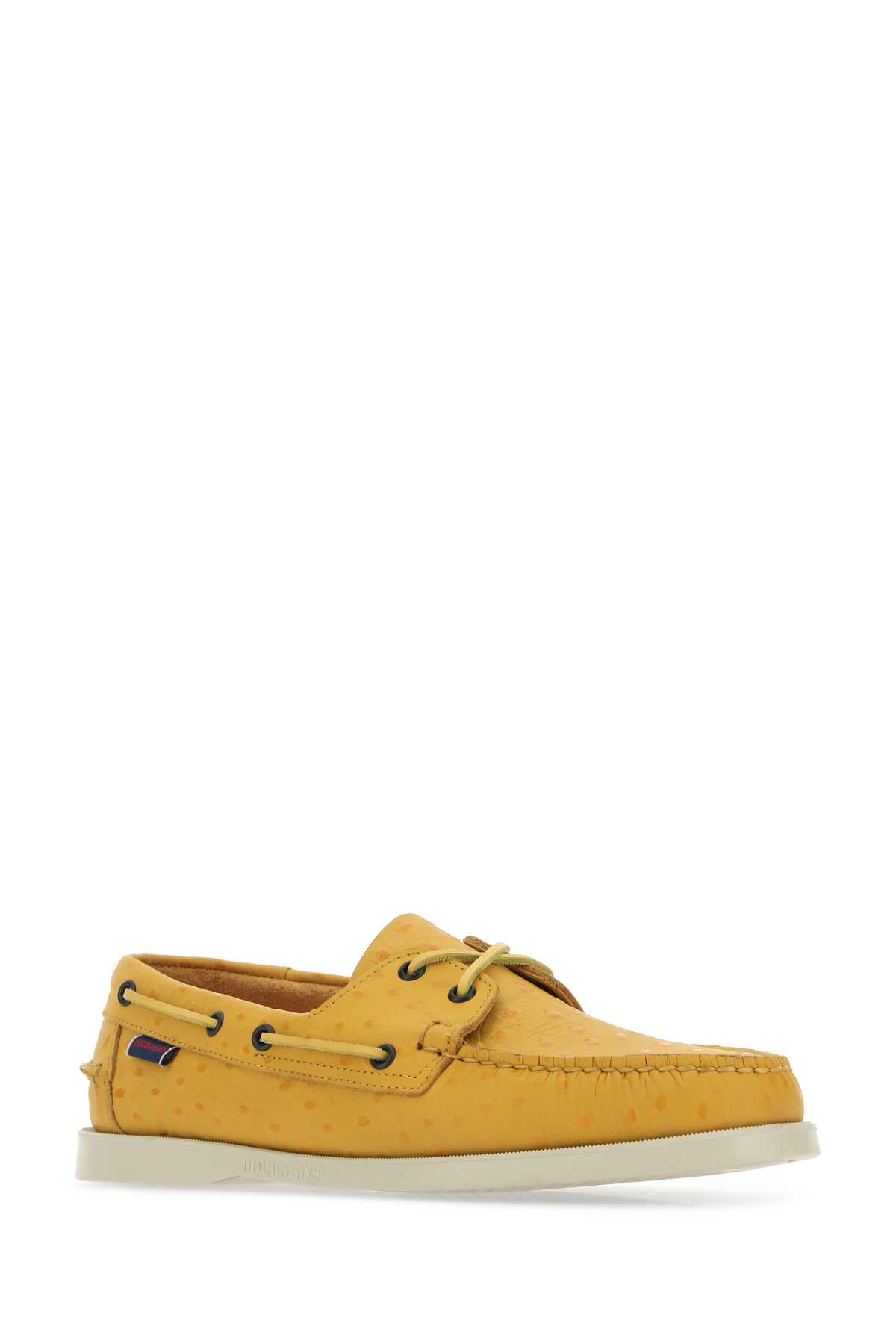 Sebago Yellow Leather Docksides Loafers In Xq9