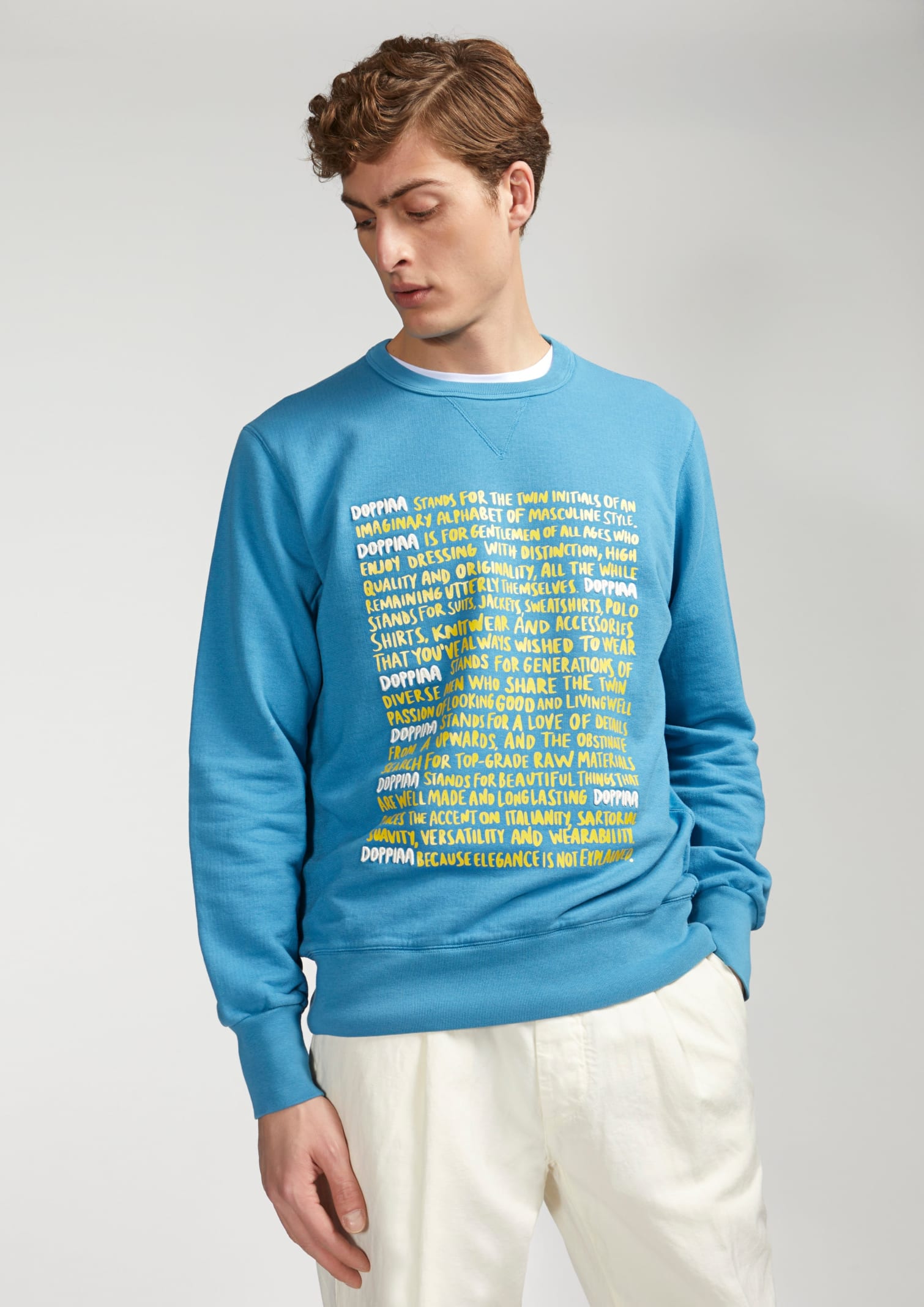 Shop Doppiaa Aacaste  Statement Crew Neck Sweatshirt