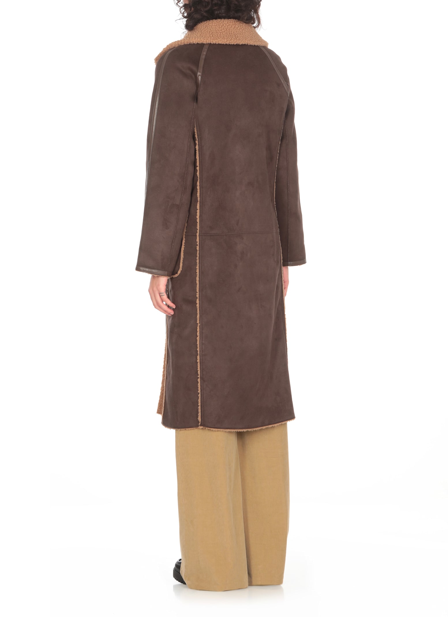 Shop Betta Corradi Synthetic Fur Coat In Brown