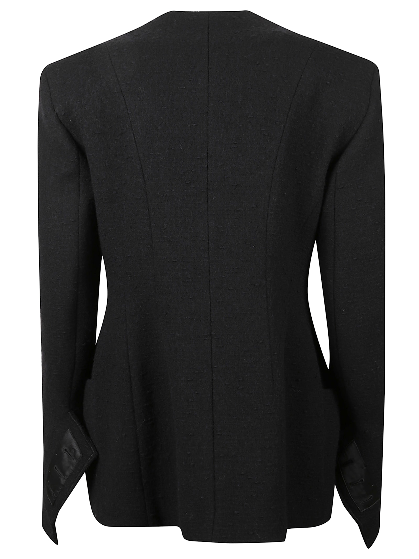Carven Deconstructed Wool Jacket In Black