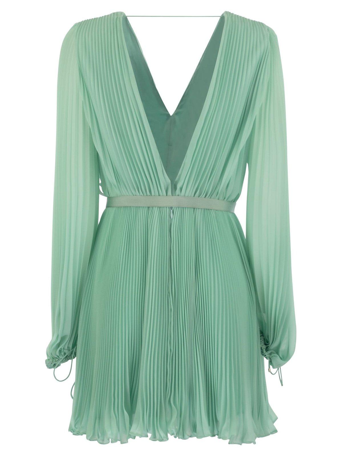 Shop Max Mara Visita Dress In Green