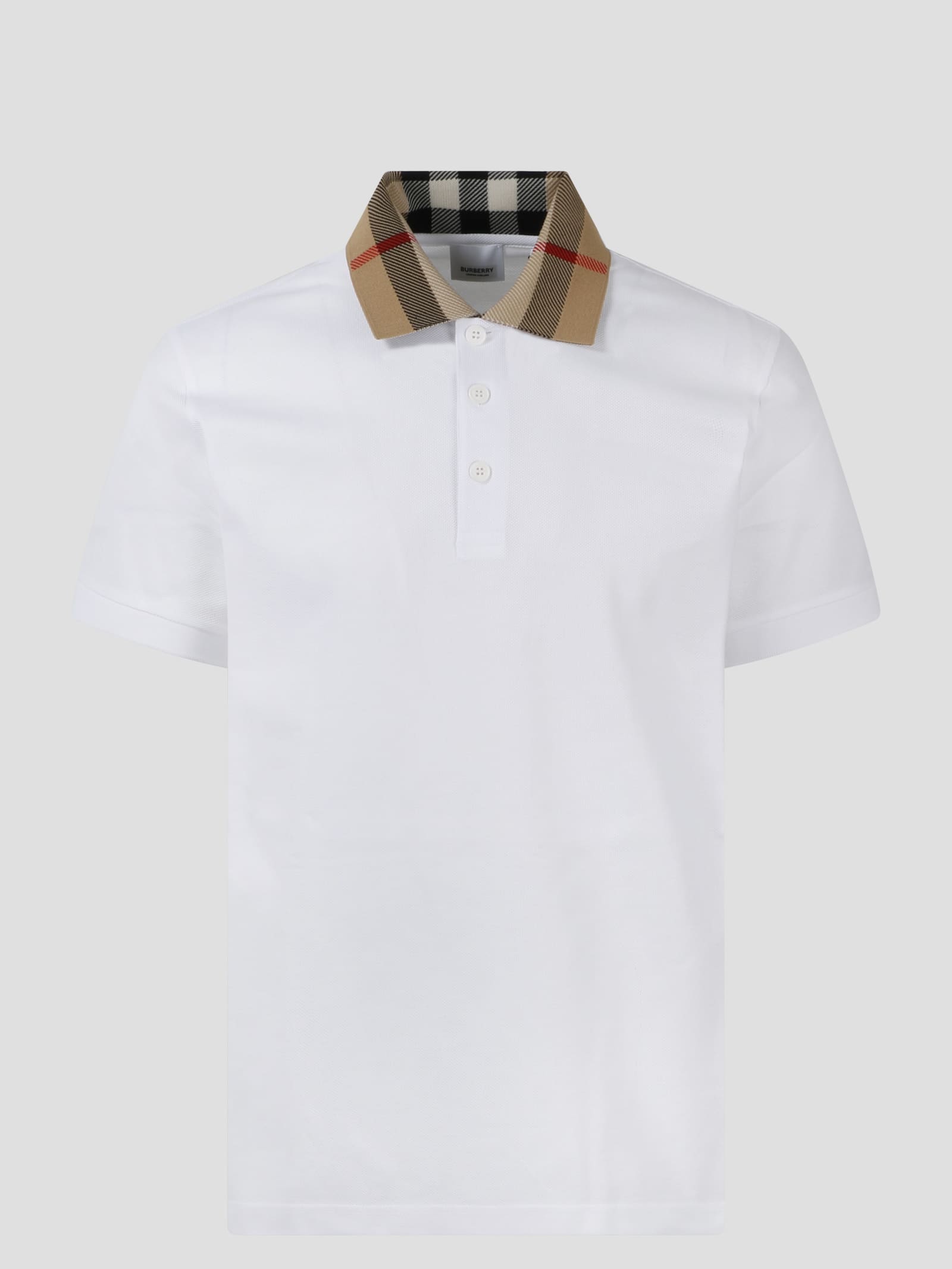 Burberry Check Collar Polo Shirt