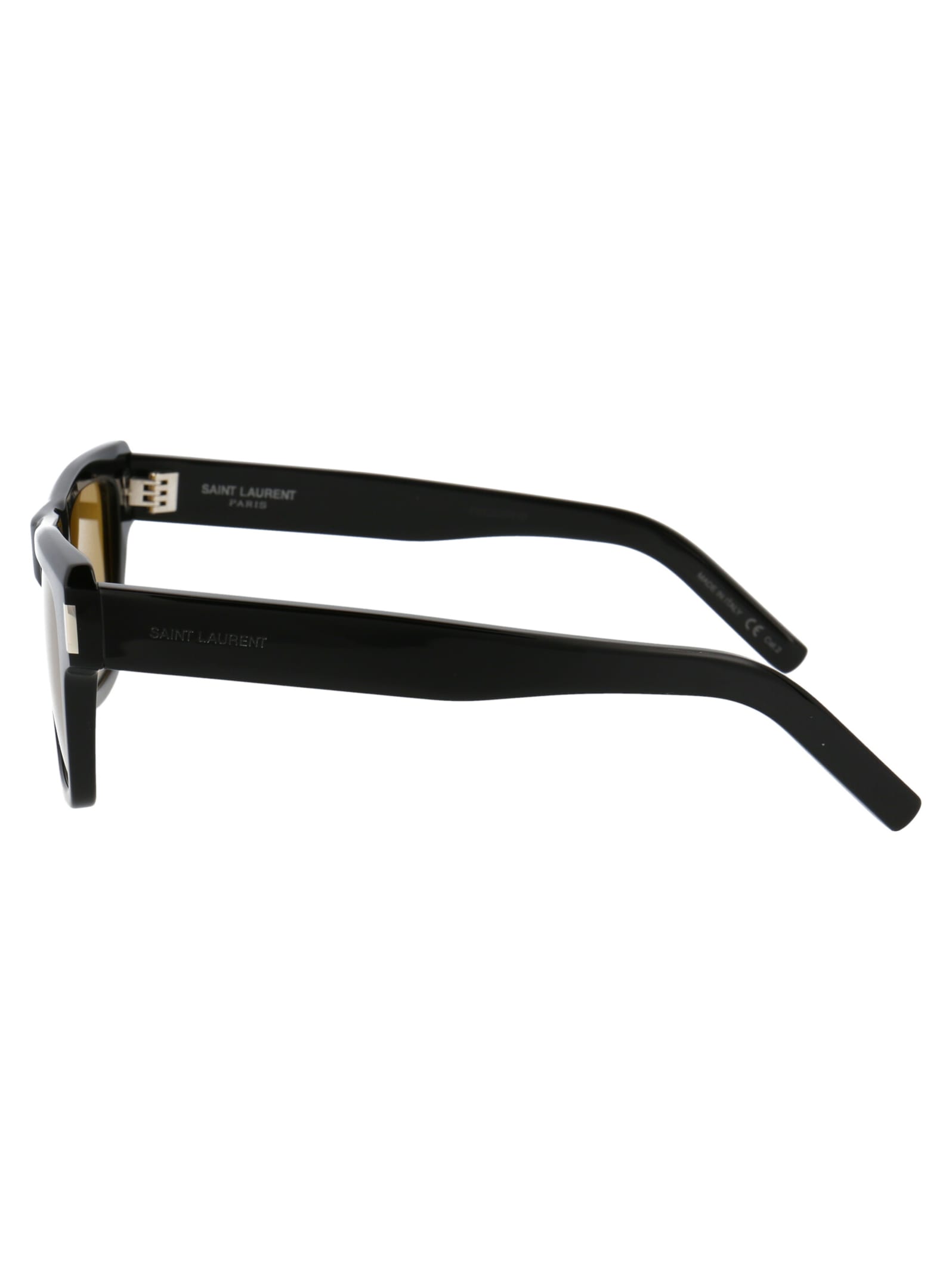 Shop Saint Laurent Sl 469 Sunglasses In 004 Black Black Yellow