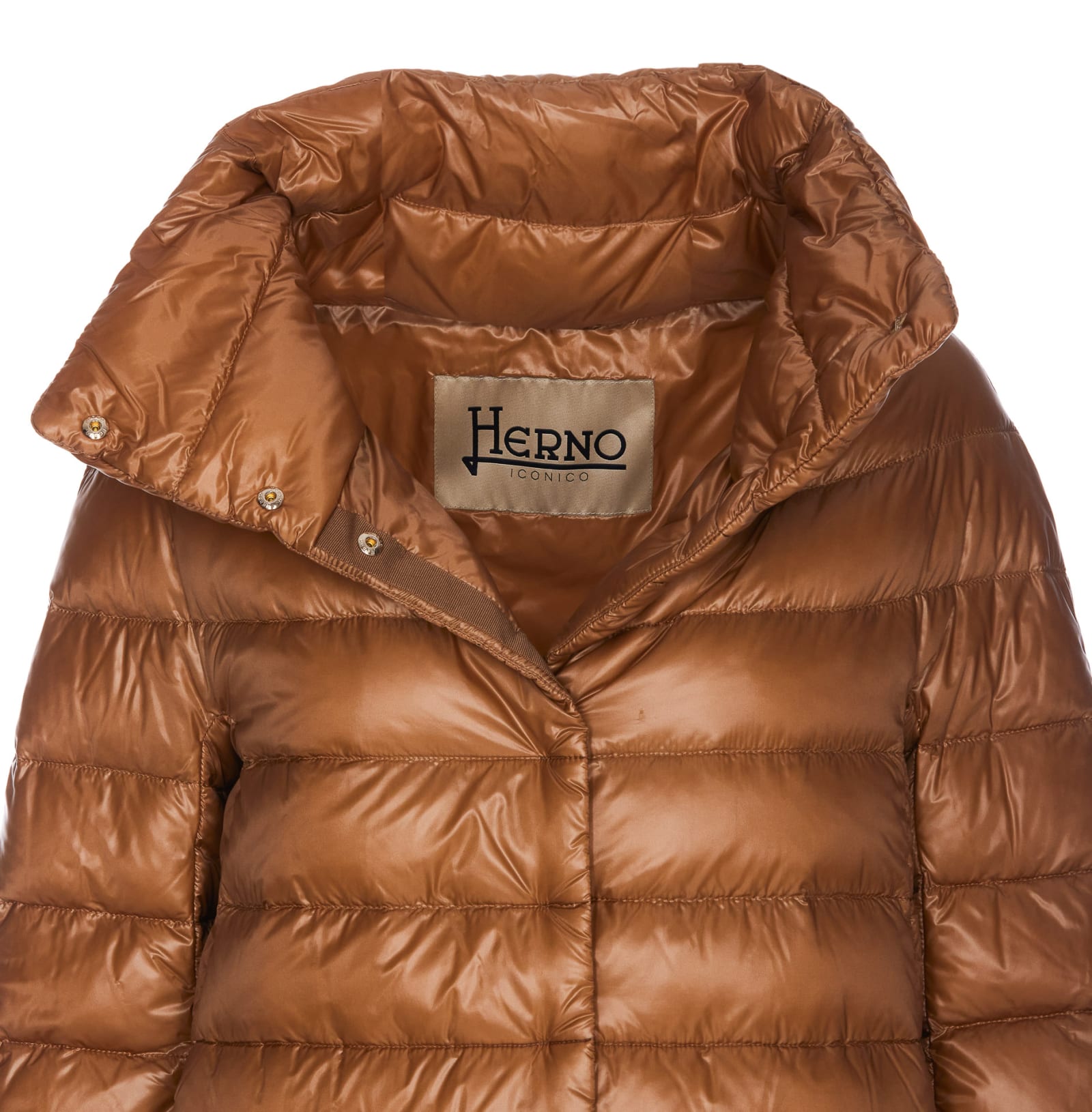 Shop Herno Aminta Down Jacket In Brown