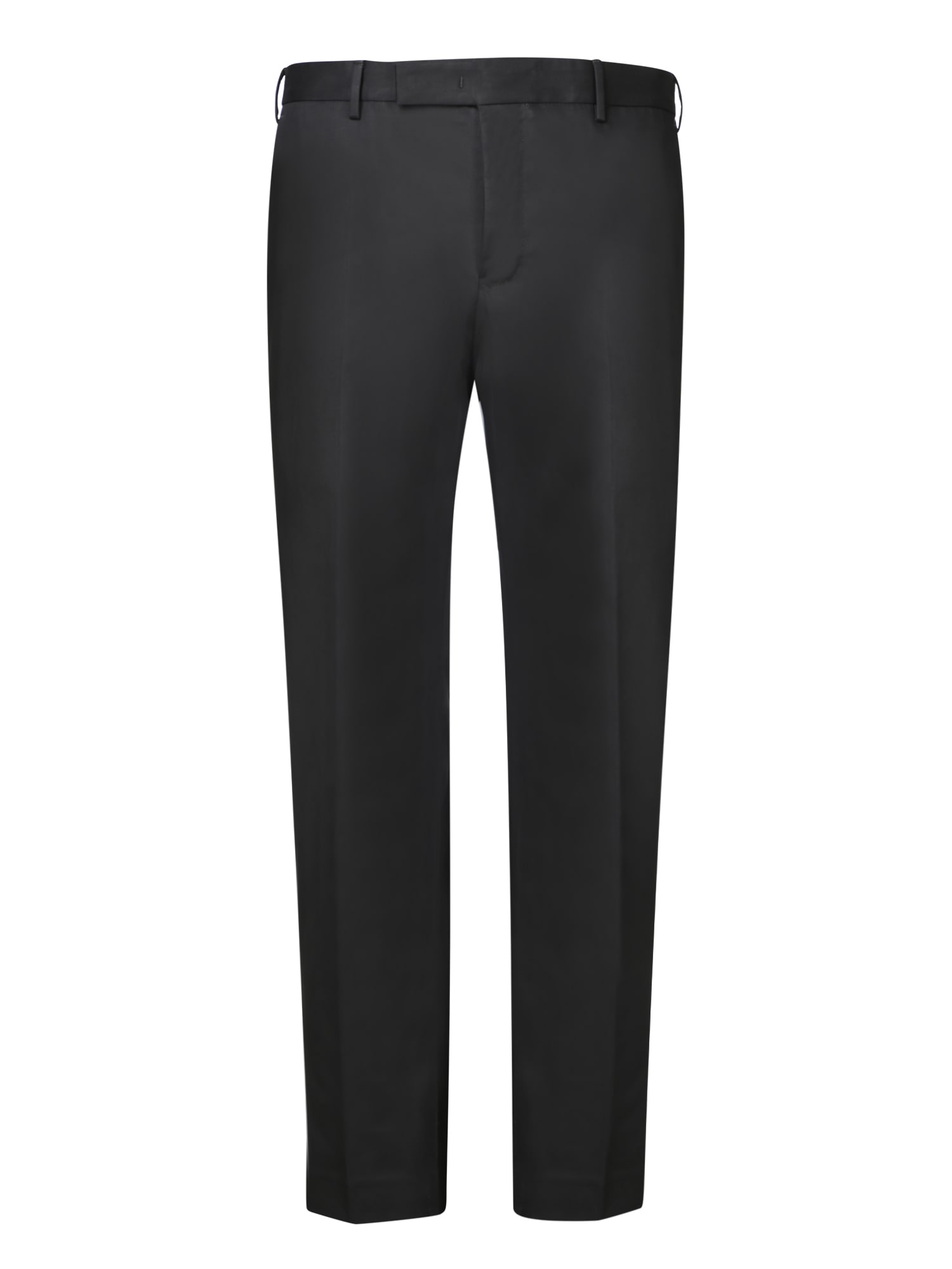 Shop Pt Torino Stretch Gabardine Black Trousers