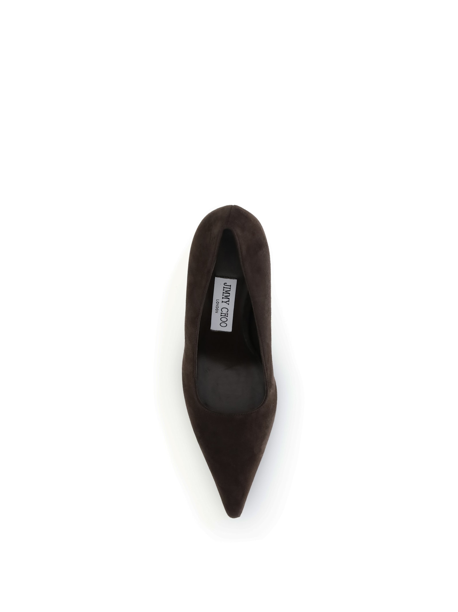 Jimmy Choo Ixia Pointed Toe Suede Pumps In Brown