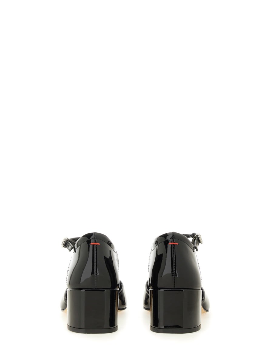 Aeyde Black Magda Leather Mary-jane Heels In Black