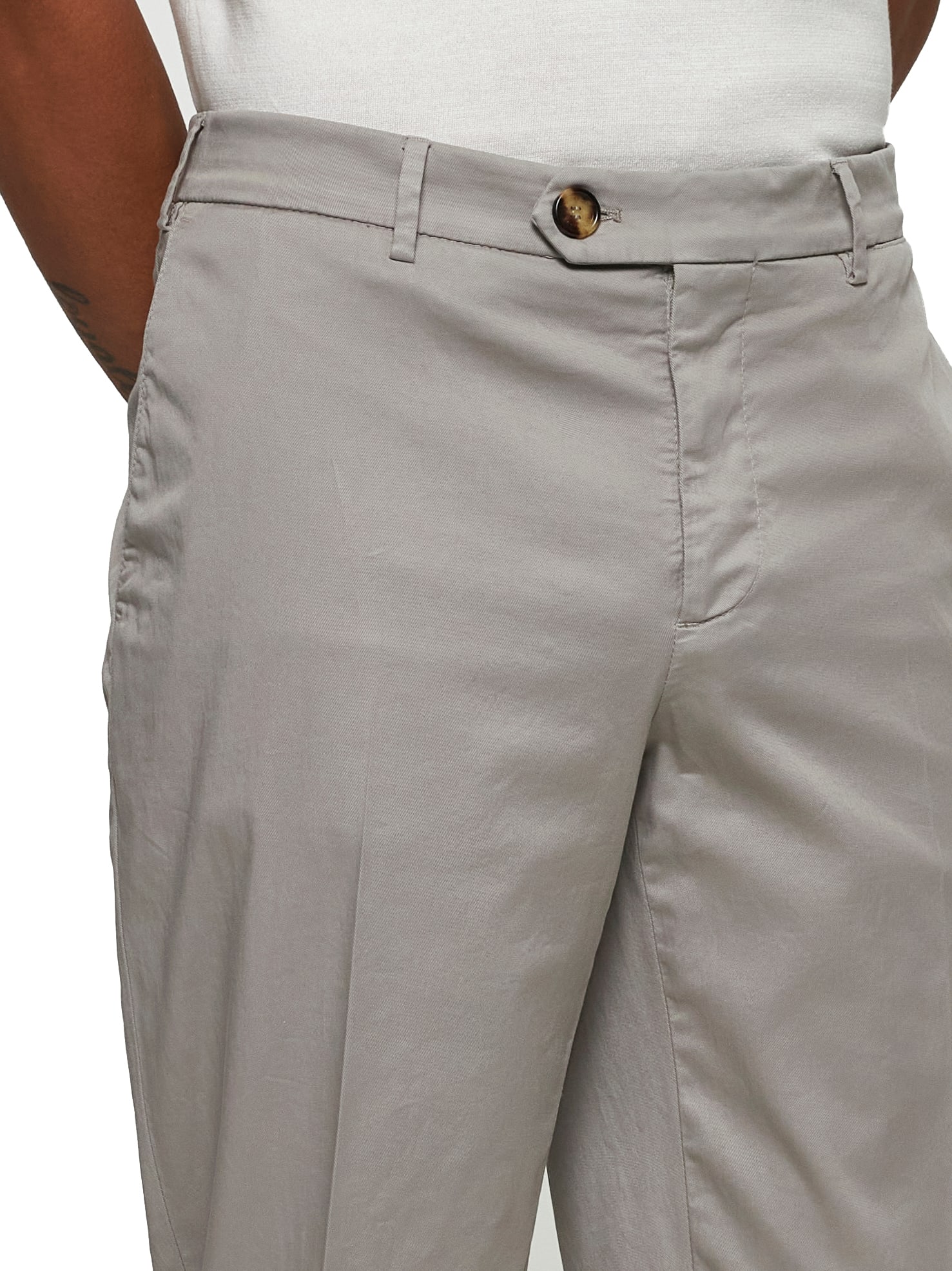 Brunello Cucinelli Chinos In Kaky