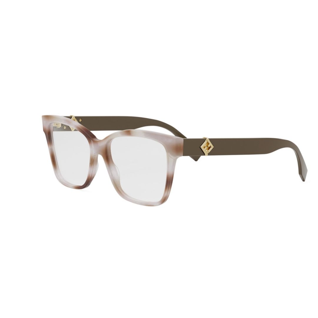 Fendi Fe50117i Ff Diamonds 055 Rosa Marrone Glasses In Brown