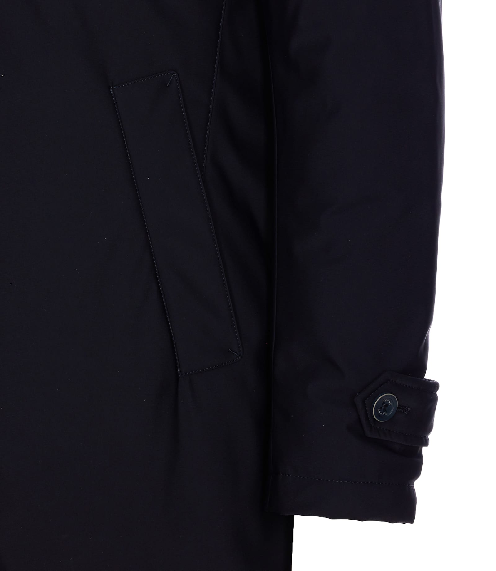 Herno Men Washington Padded Raincoat In Blue