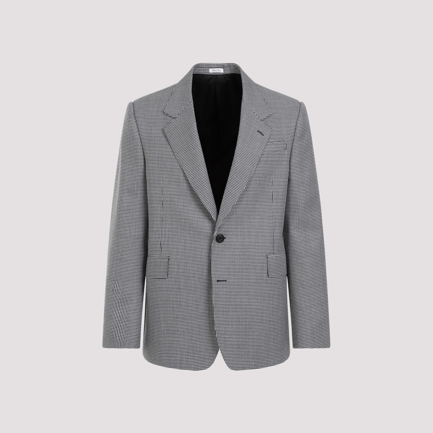 Shop Alexander Mcqueen Wool Jacket In Black White