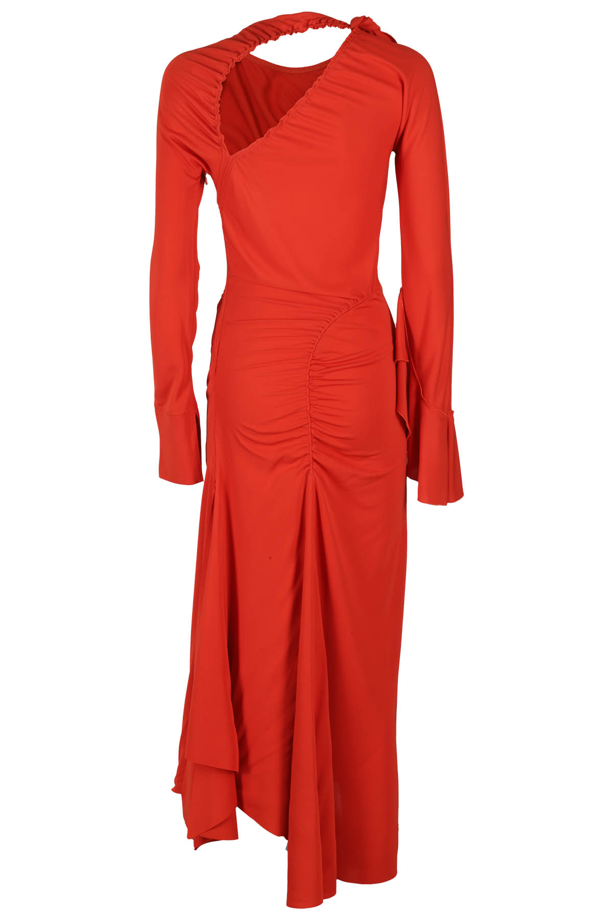 Shop Victoria Beckham Asymmetric Slash Jersey Dress