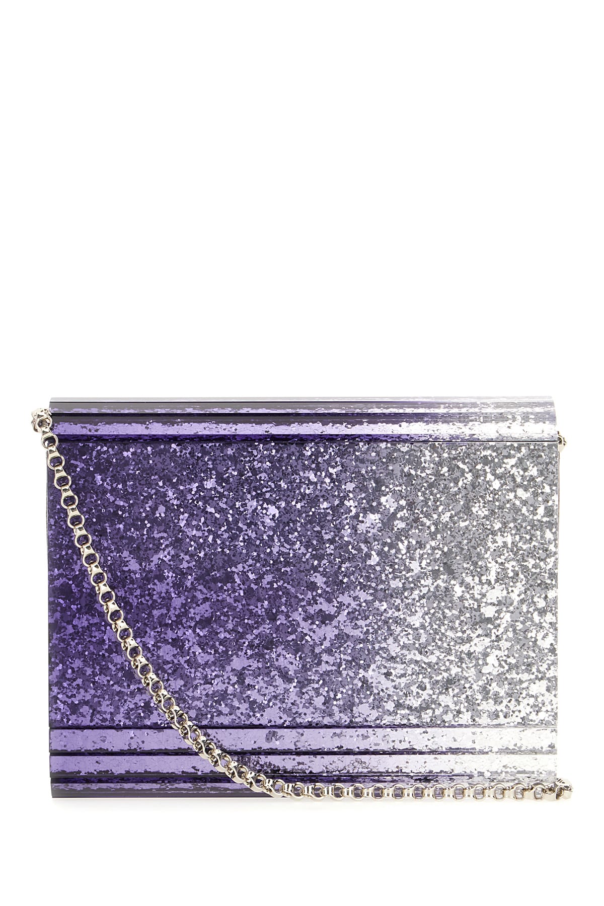 Shop Jimmy Choo Multicolor Fabric And Pvc Candy Clutch In Tanzanite