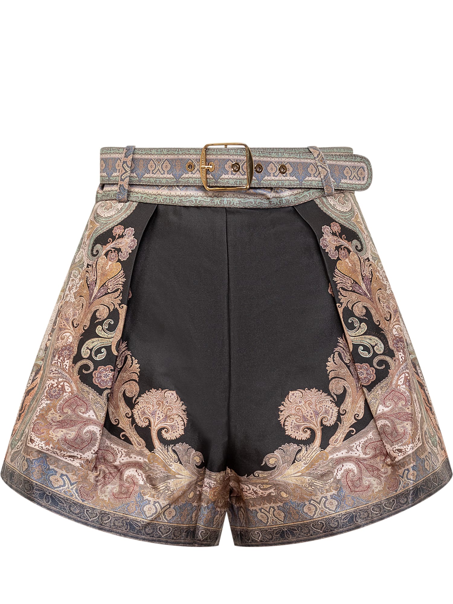 Shop Zimmermann Shorts In Black Paisley