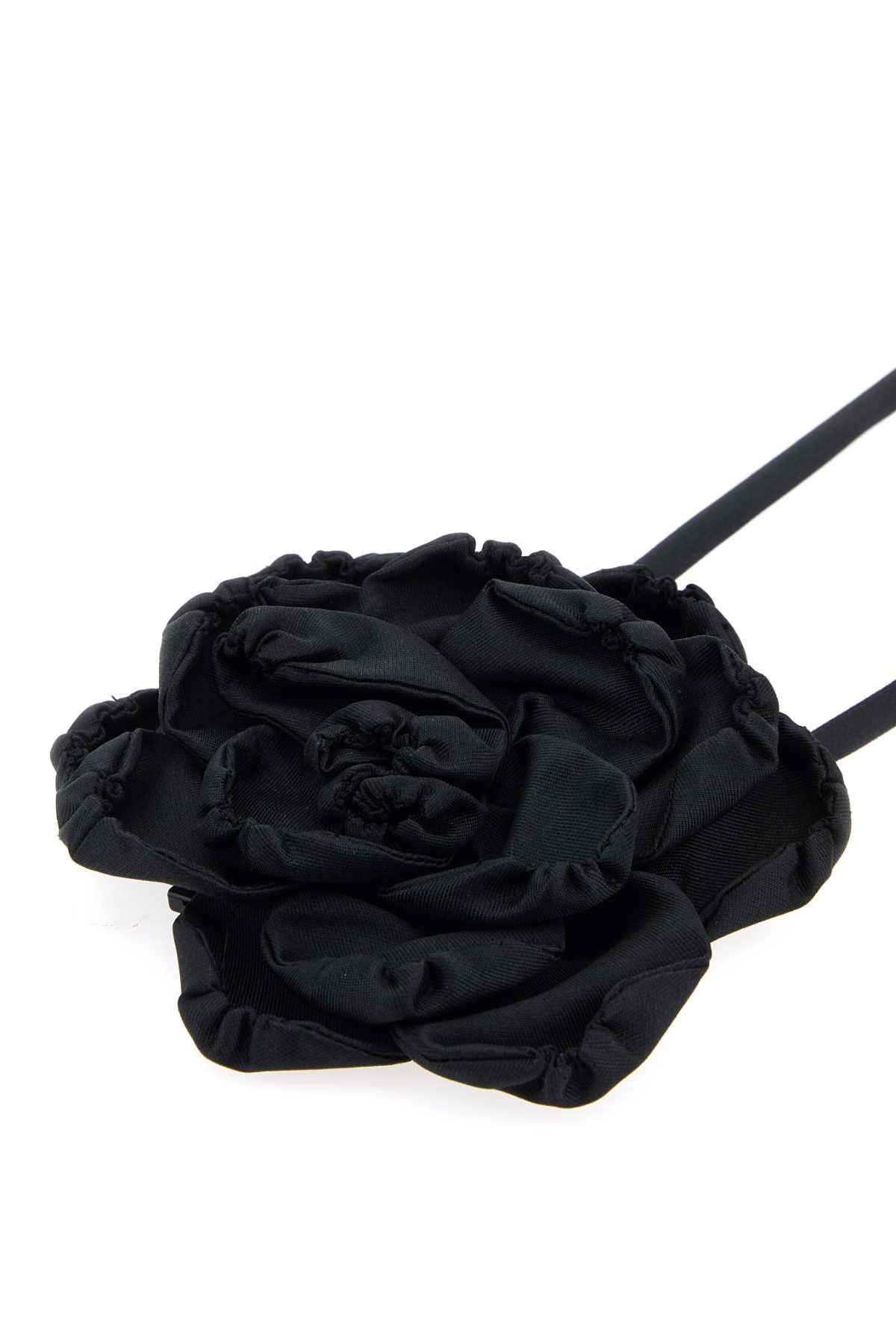 Dolce & Gabbana Black Silk Blend Choker In Nero