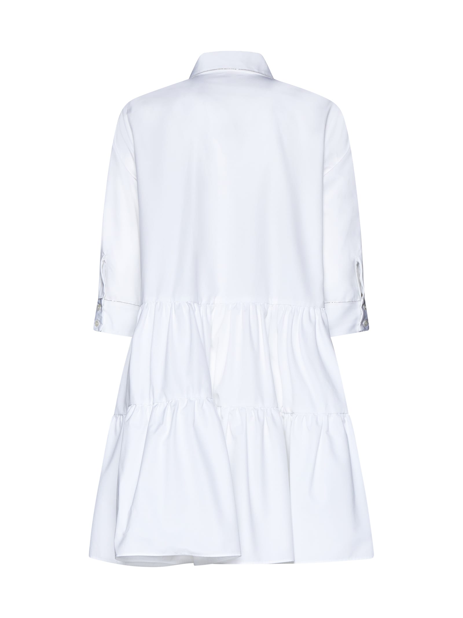 Shop Fabiana Filippi Dress In Bianco Ottico