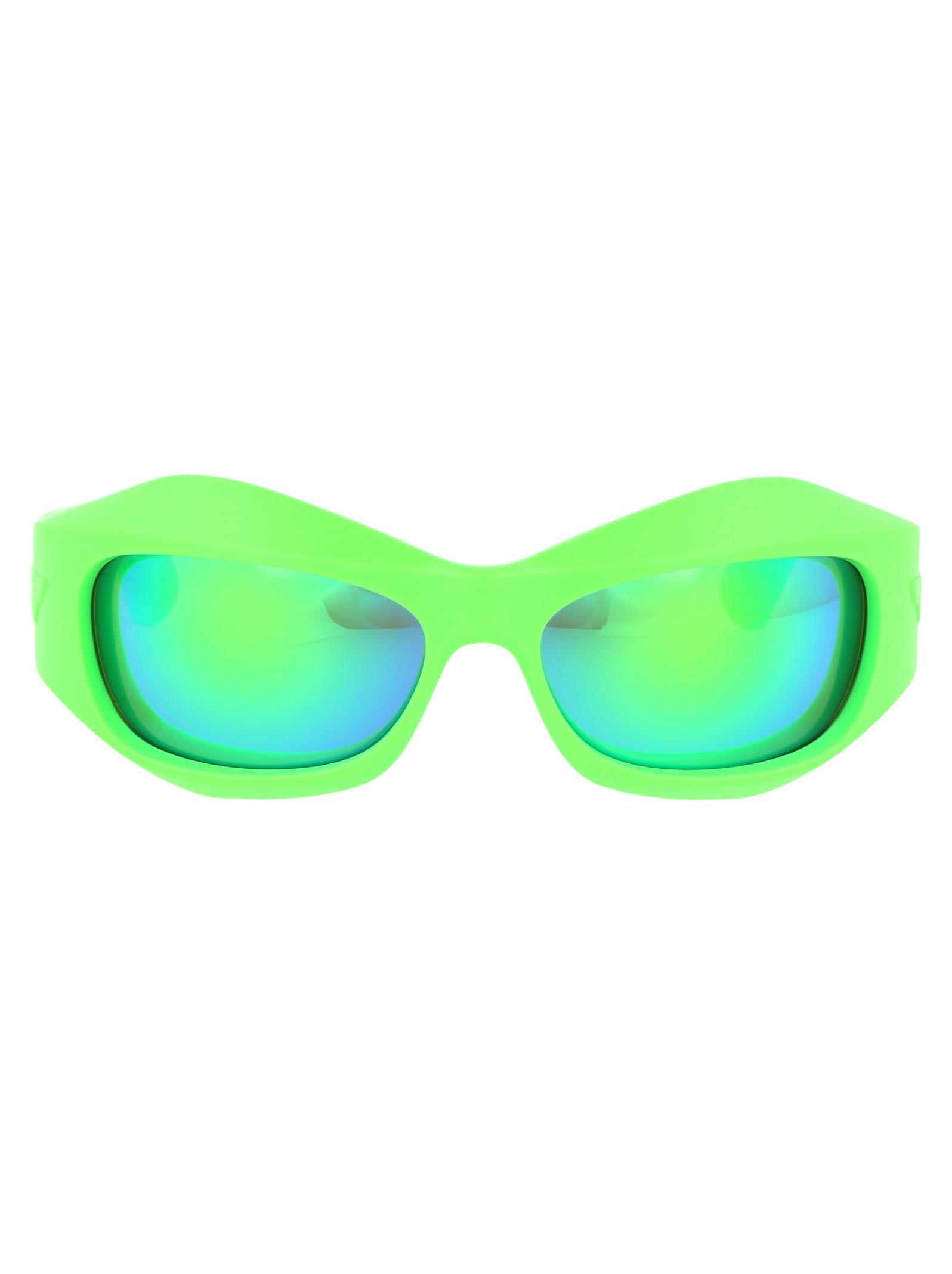 Shop Bottega Veneta Bv1086s Sunglasses In 007 Green Green Green