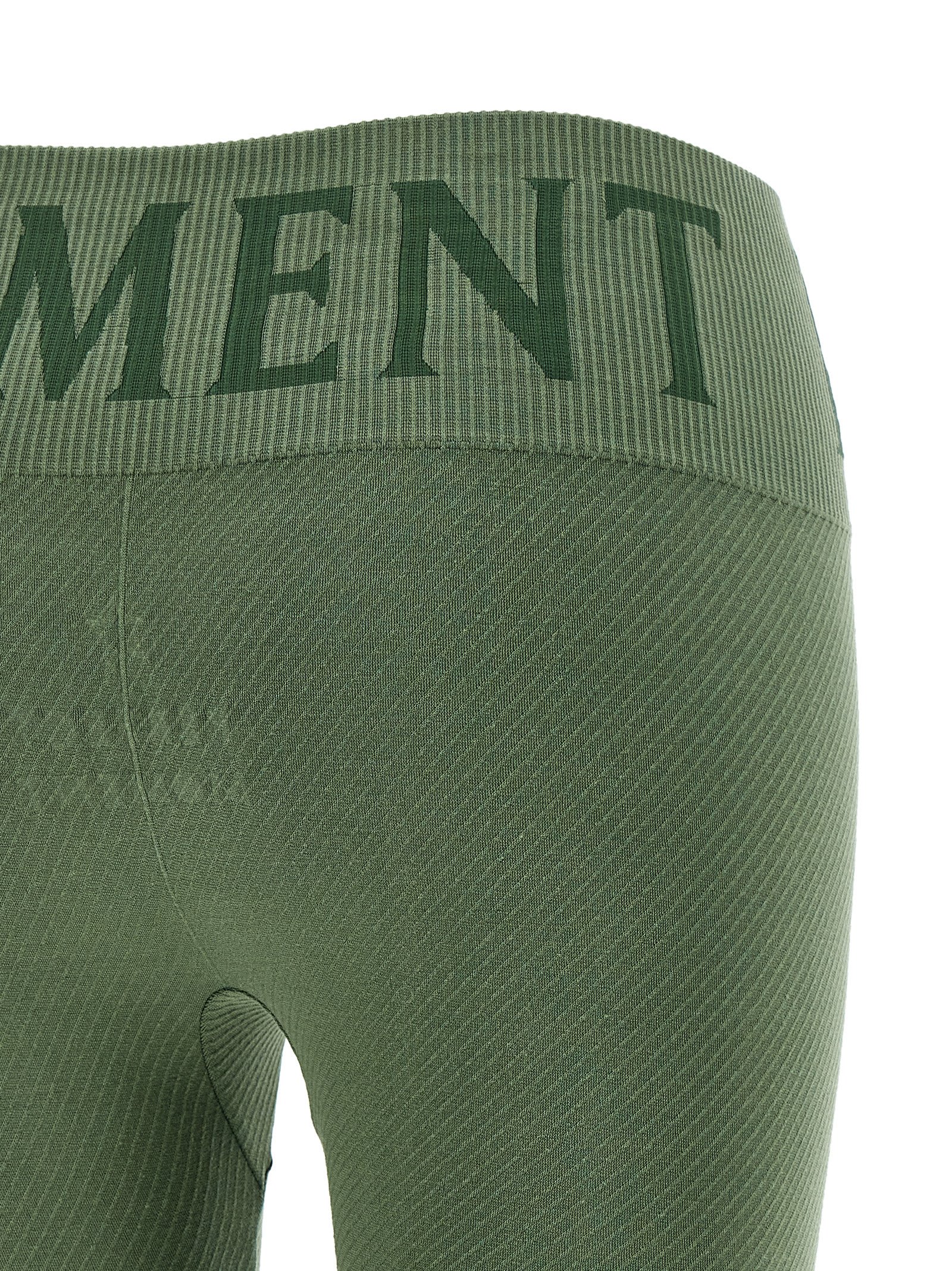Perfect Moment Thermal Comfort Leggings Ribbed Design In Green
