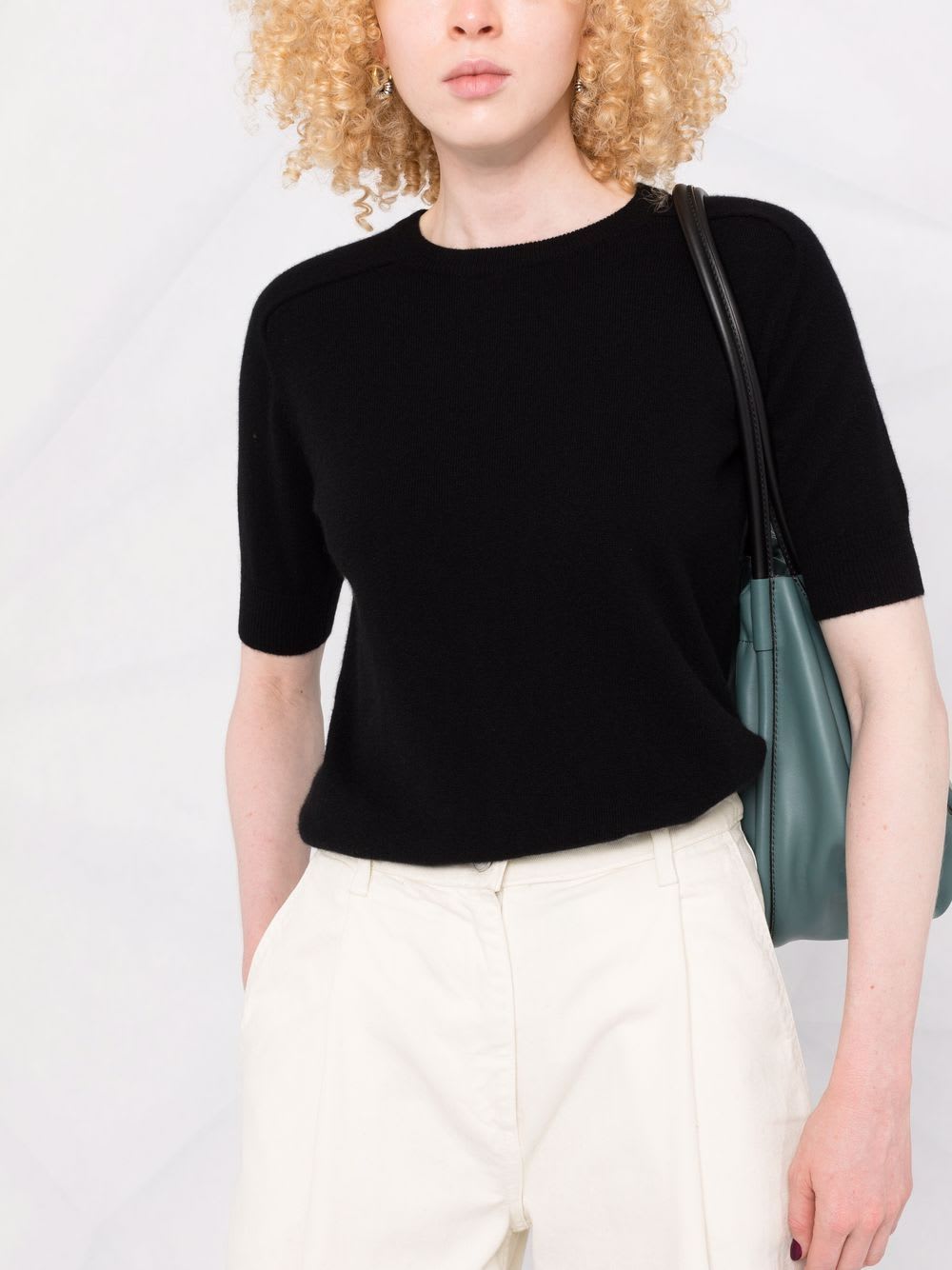 Lisa Yang Black Cashmere Crewneck Sweater In Black