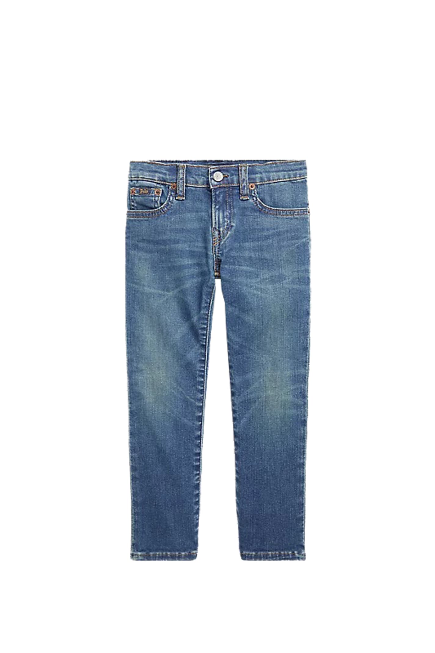 Ralph Lauren Kids' Cotton Denim Jeans In Blue
