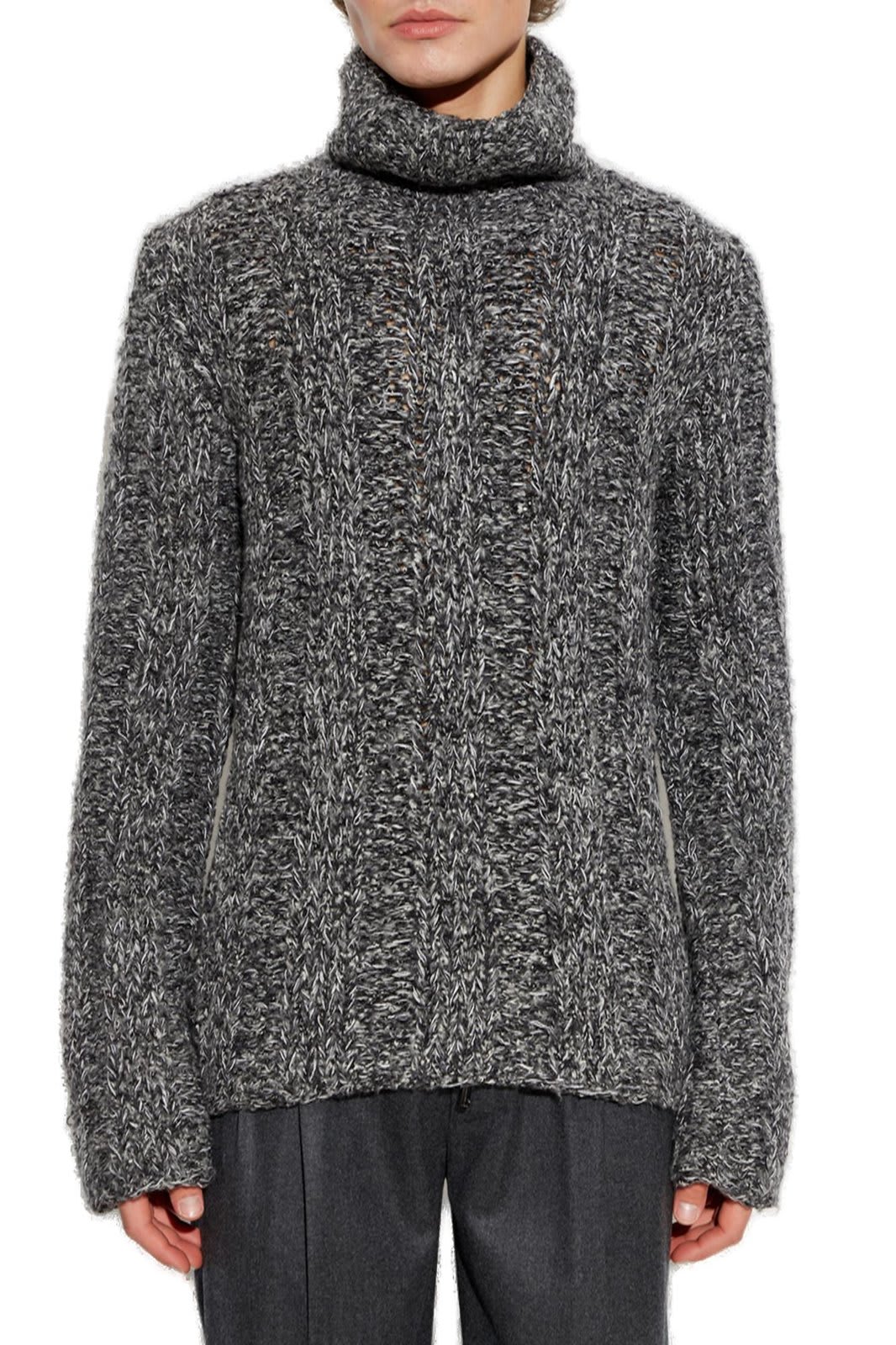 Shop Dolce & Gabbana Turtleneck Knitted Jumper In Multicolour