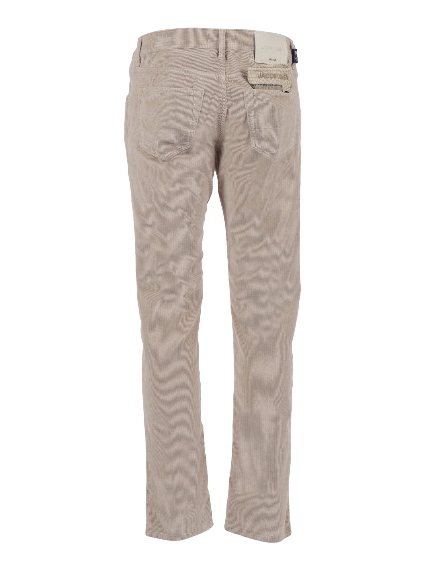 Jacob Cohen Five Pocket Corduroy Trousers In Neutral