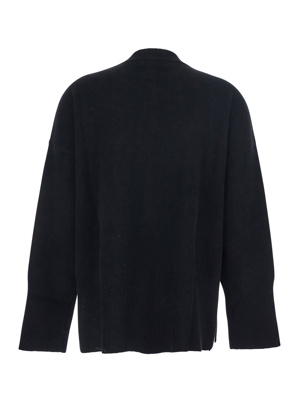 Mauro Grifoni Oversize Crewneck Sweater In Black