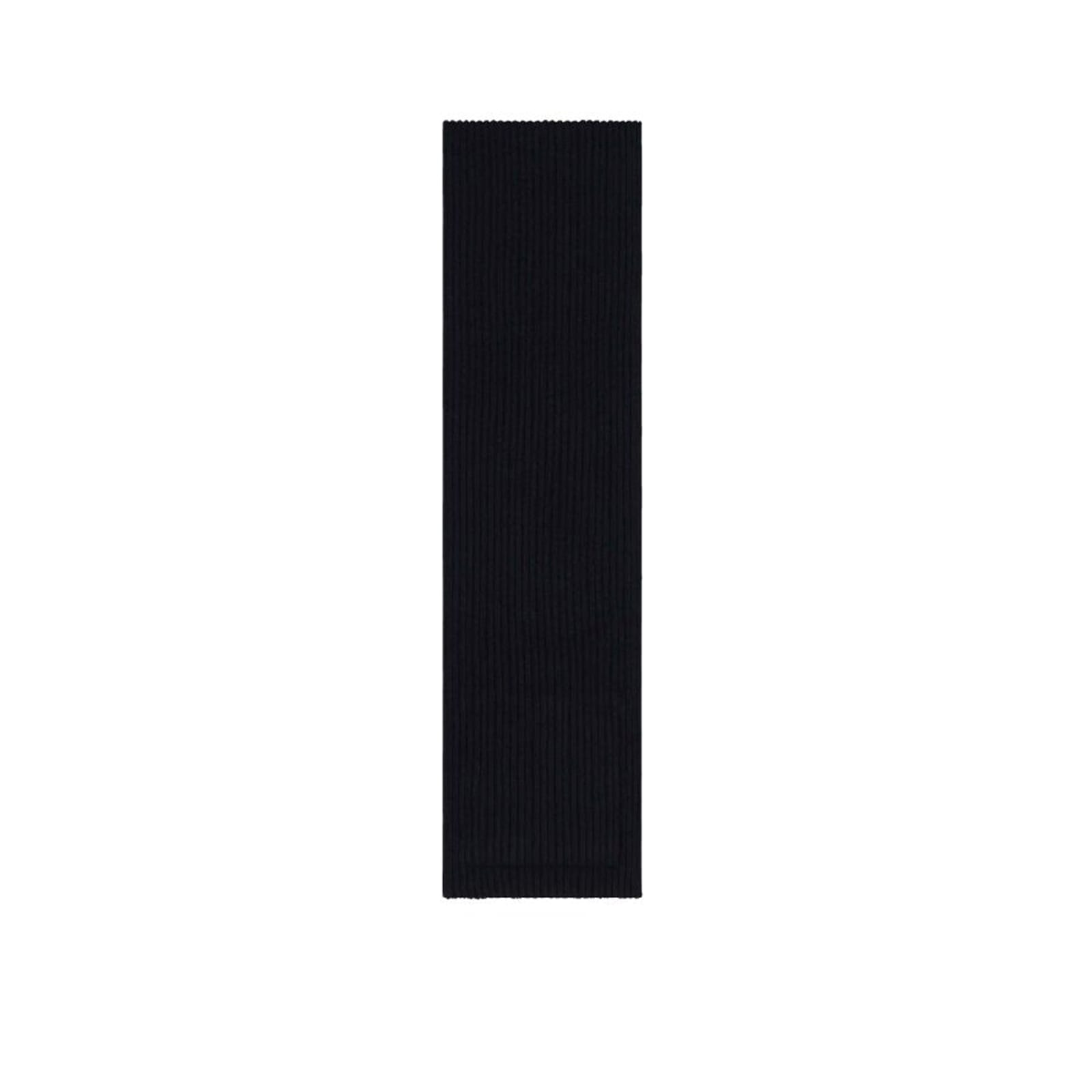 Shop Valentino Wool Logo Scarf In Black