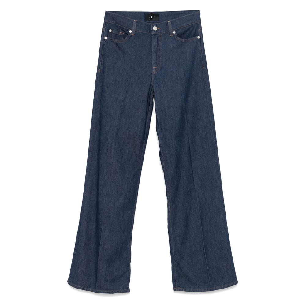 7 For All Mankind Denim Straight-leg Jeans In Blue