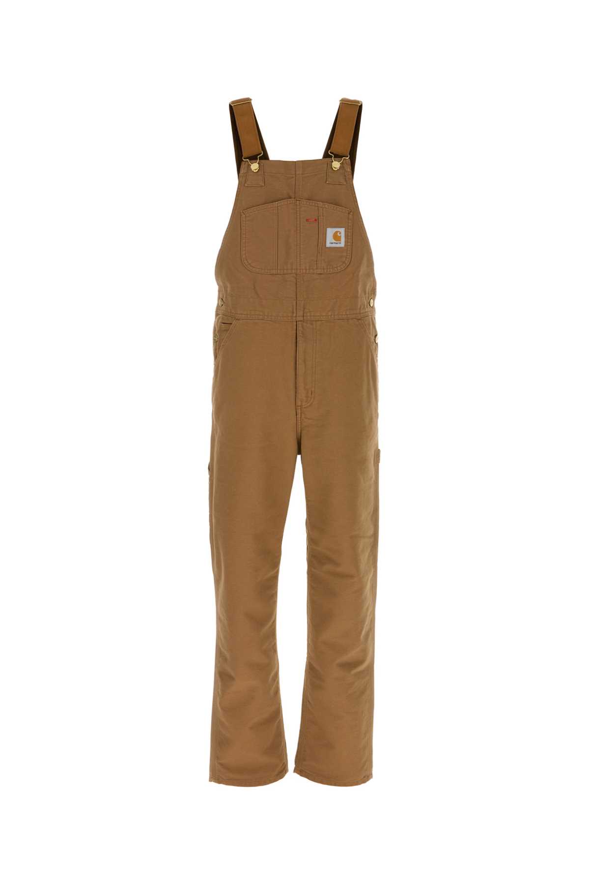 Shop Carhartt Camel Denim Bib Overall In Hamiltonbrown