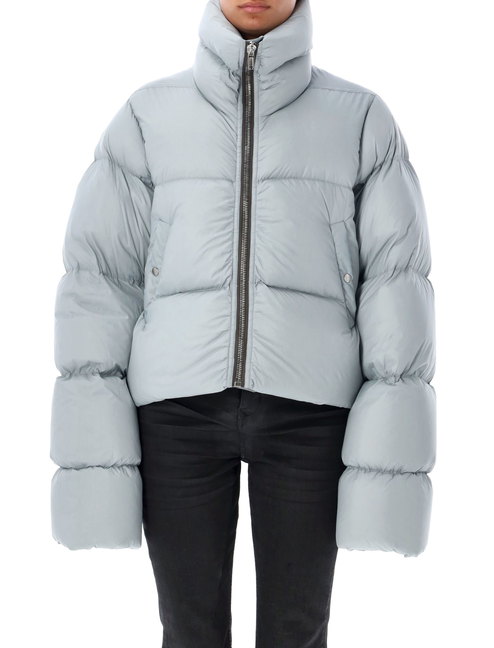 Shop Rick Owens Turtle Jacket In Pale Blue