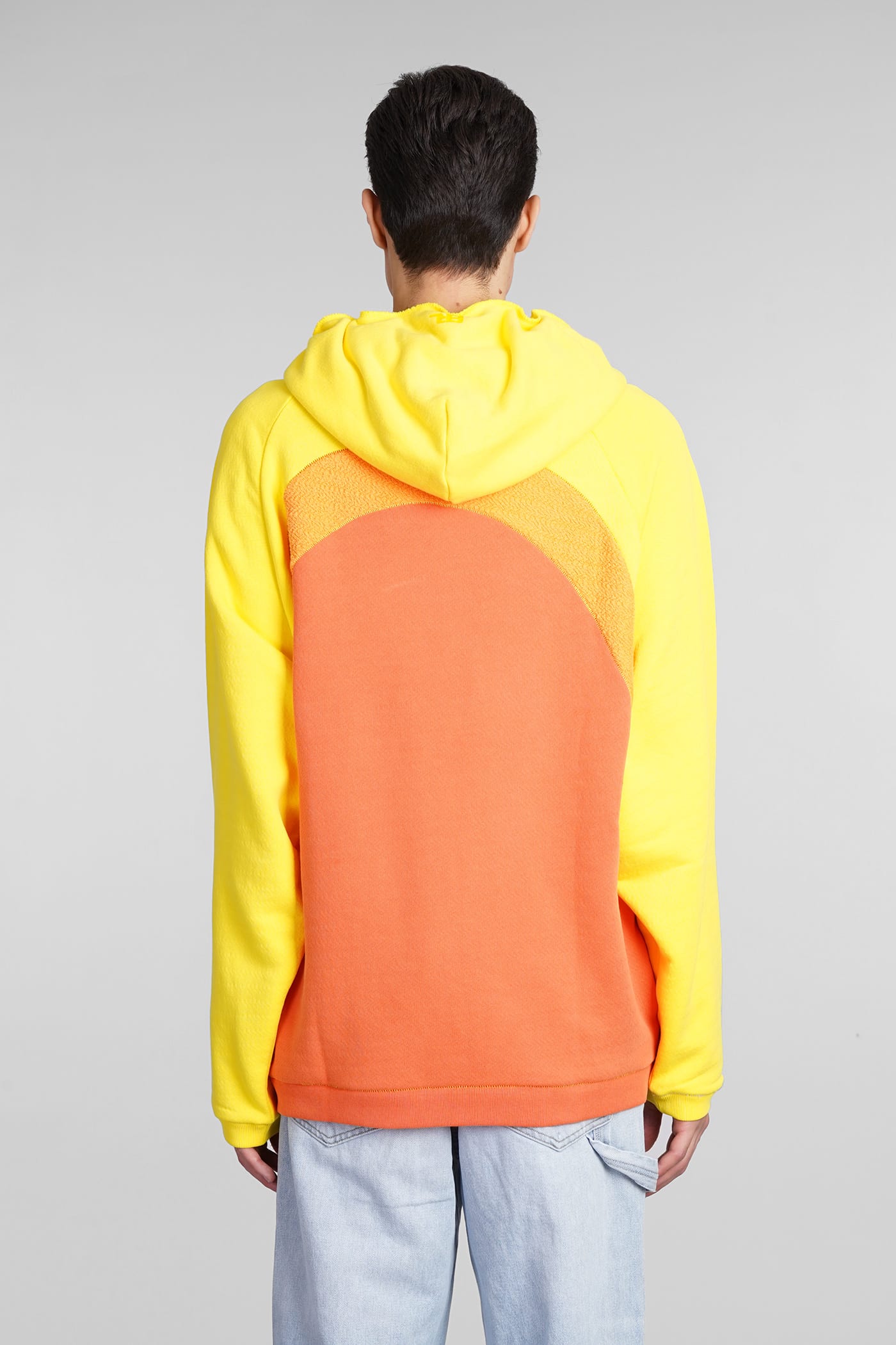 Shop Erl Sweatshirt In Orange Cotton