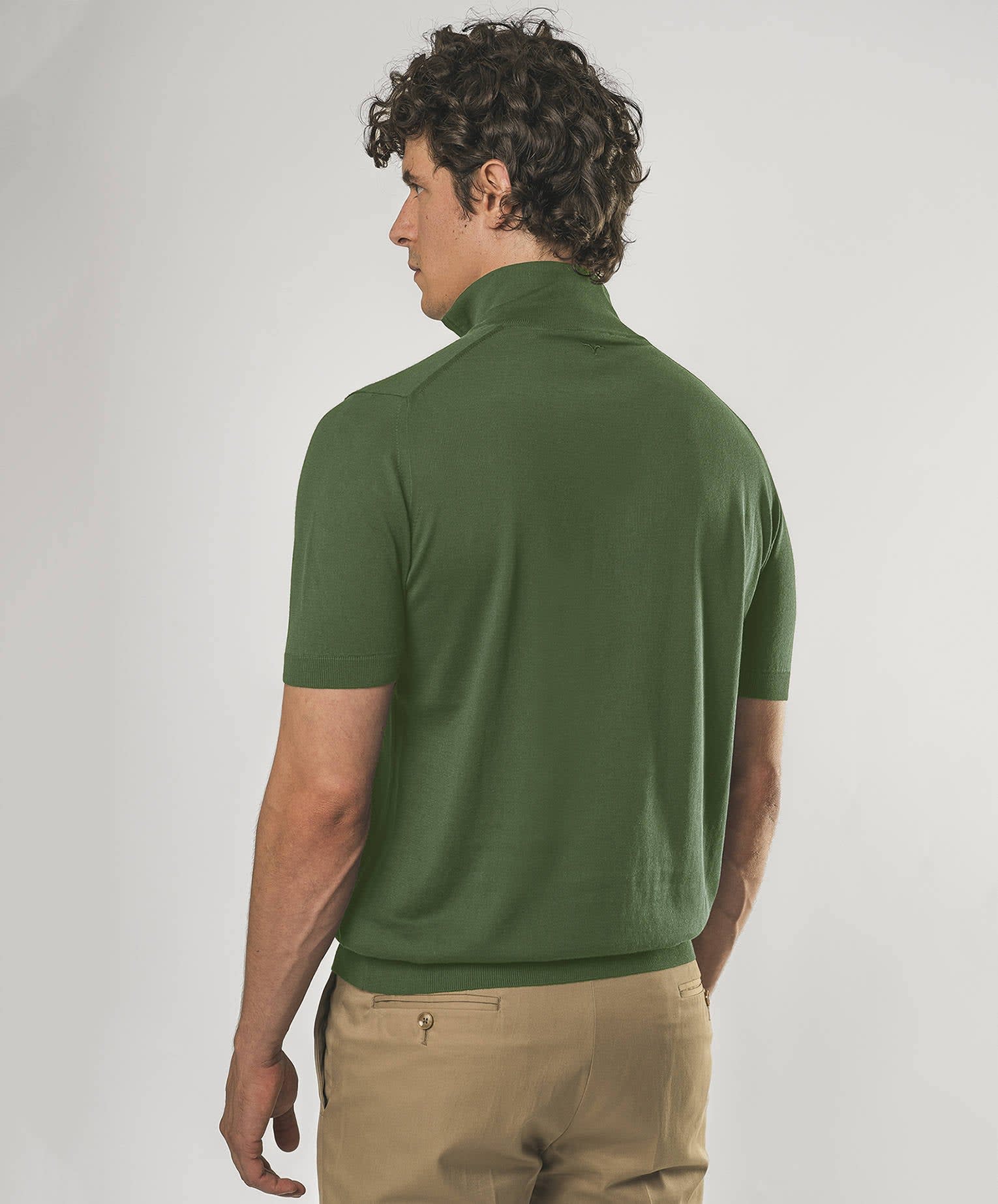 Larusmiani Paul T-shirt With Zip Sweater In Green