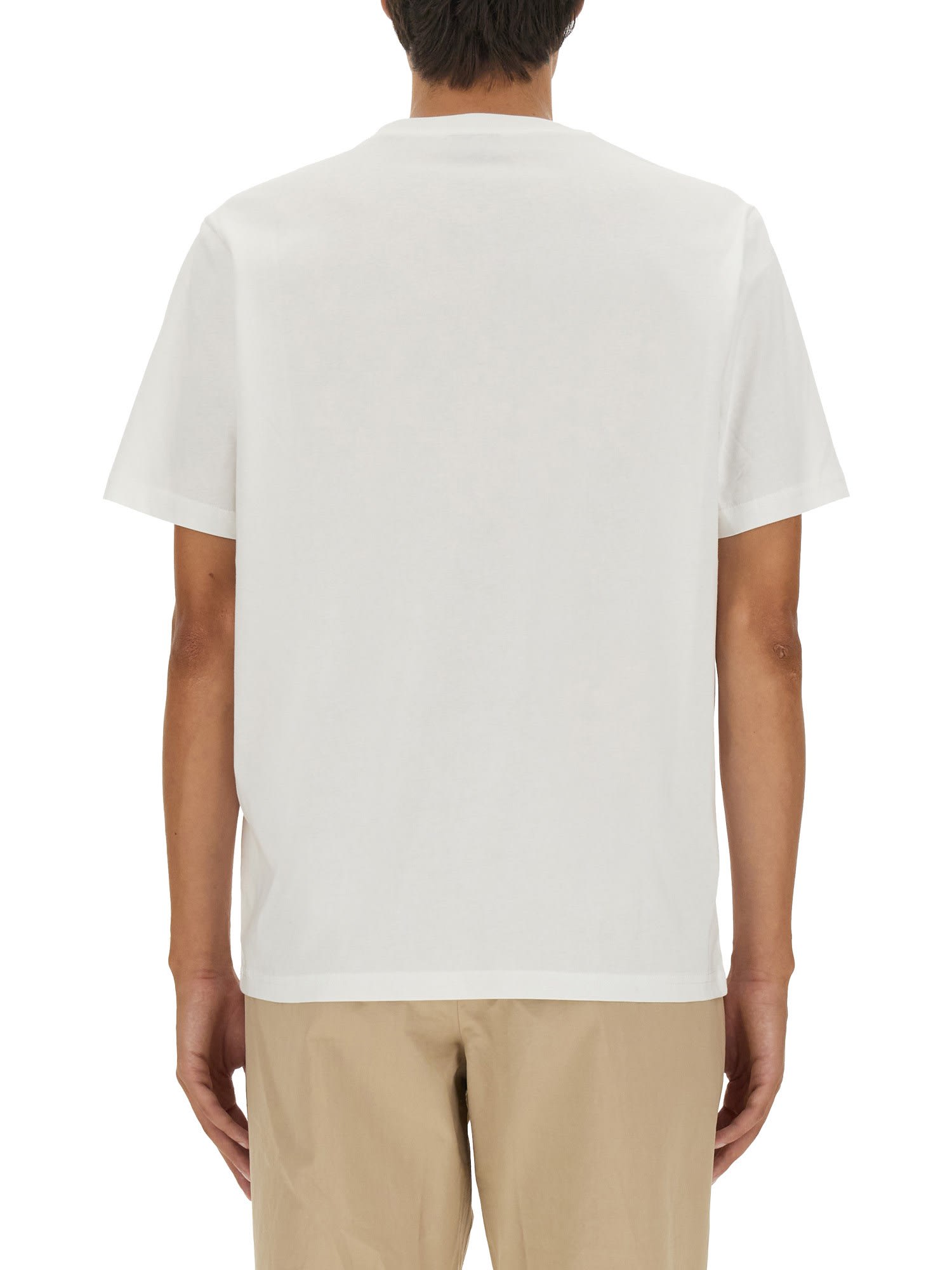 Shop Ps By Paul Smith T-shirt With Logo In Bianco