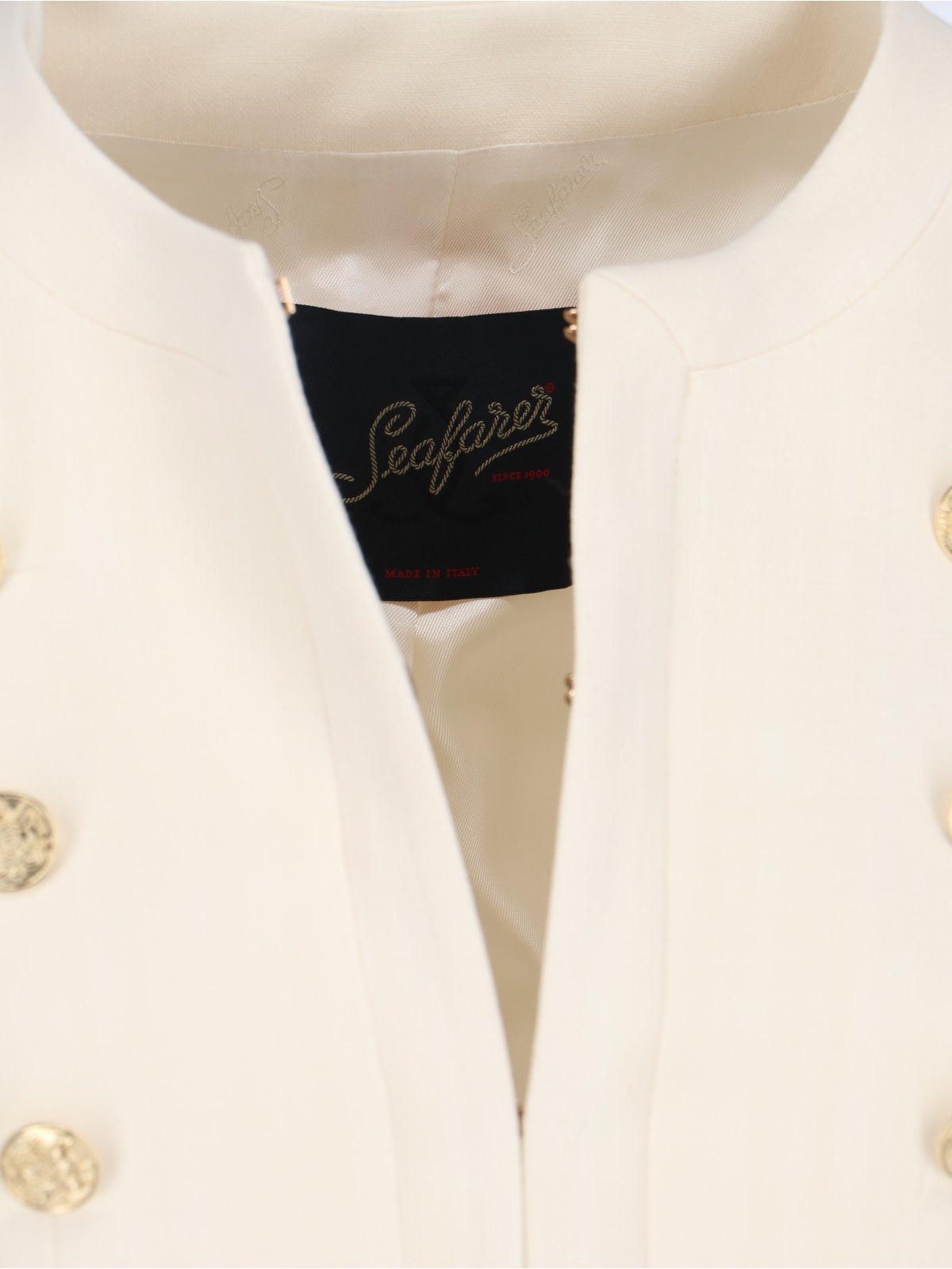 Shop The Seafarer Button Detail Jacket In Crema