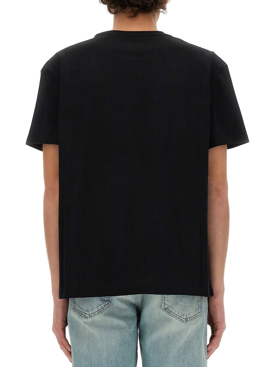 Shop Valentino Cotton T-shirt In Black