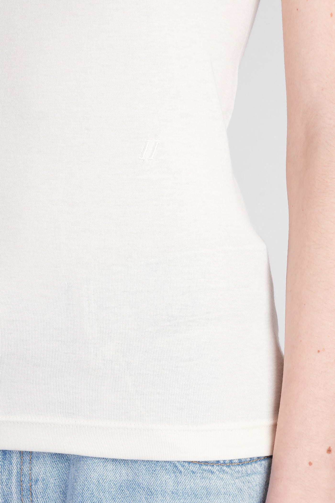 Helmut Lang Tank Top In Beige Cotton In Beige